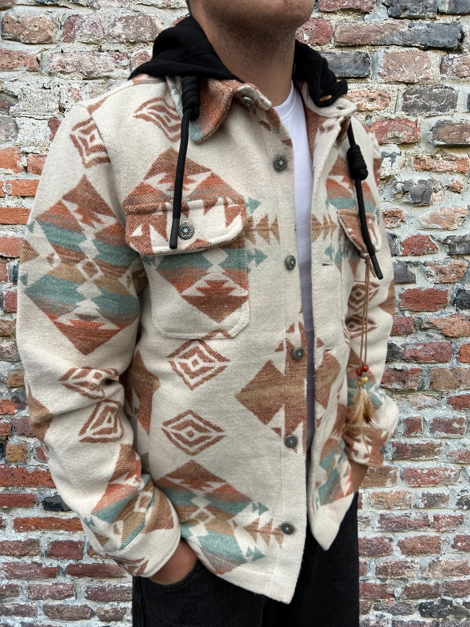 Overshirt Berna Cappuccio Azteco 276 (12235764891988)
