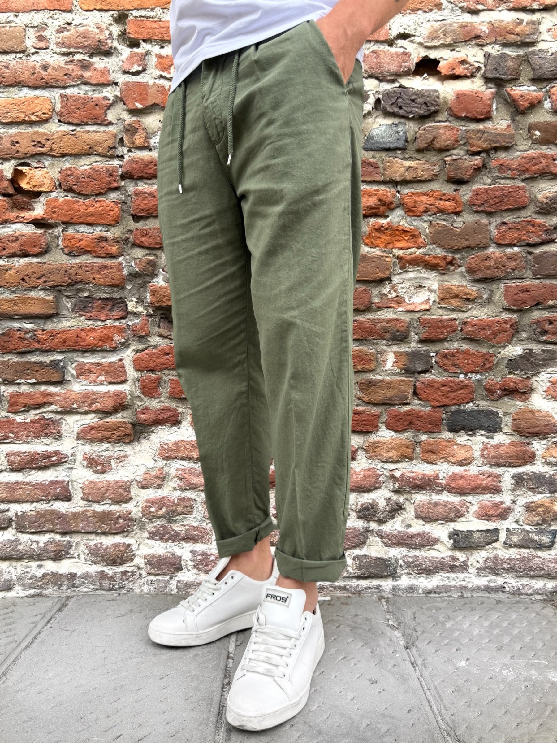 Pantalaccio Berna Lino Menta 1366 (12086391374164)