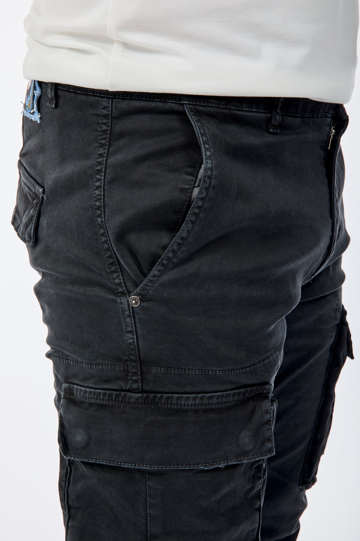 Pantalone Berna Cargo Nero 008