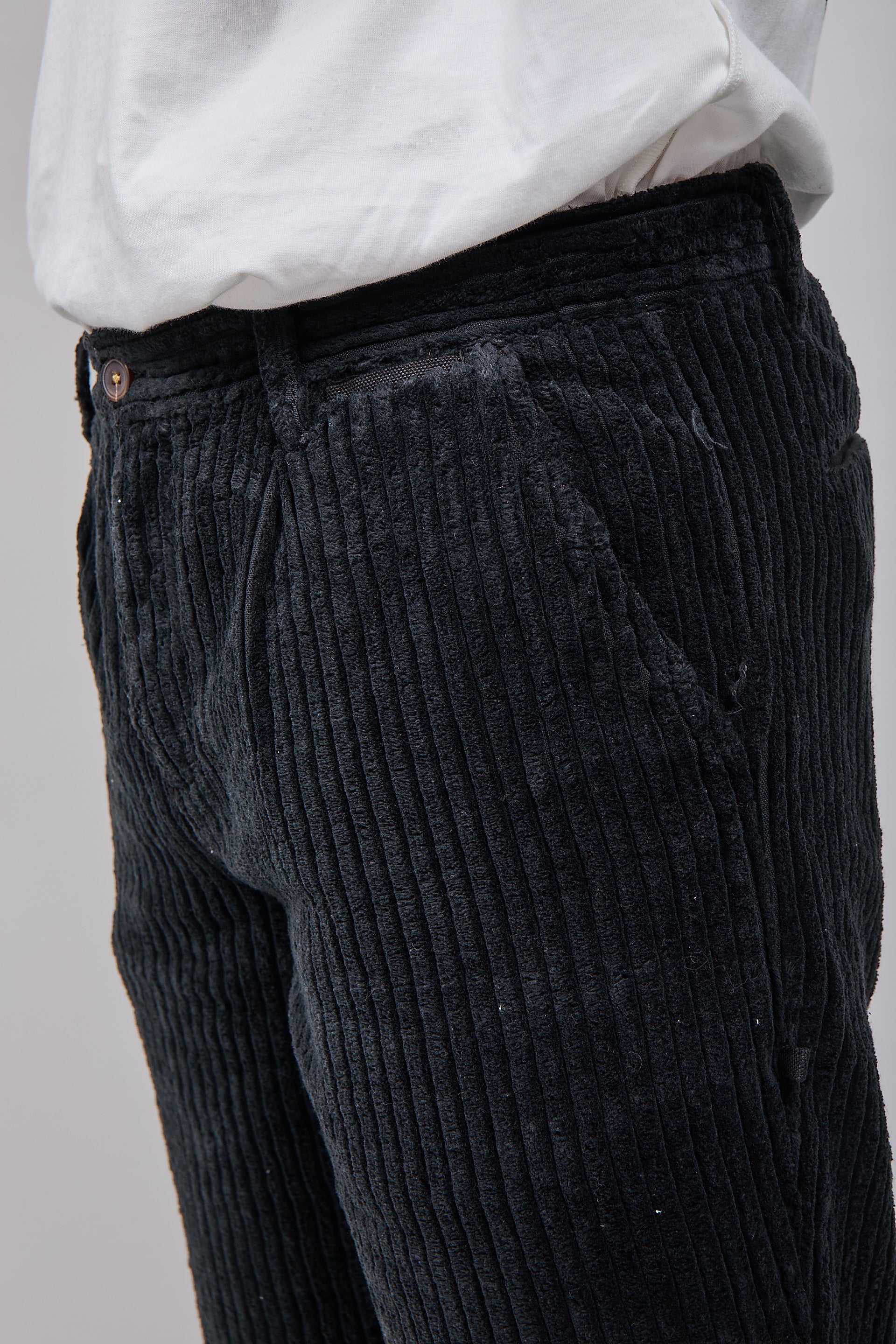 Pantalone Block Eleven Velluto Canvas Nero