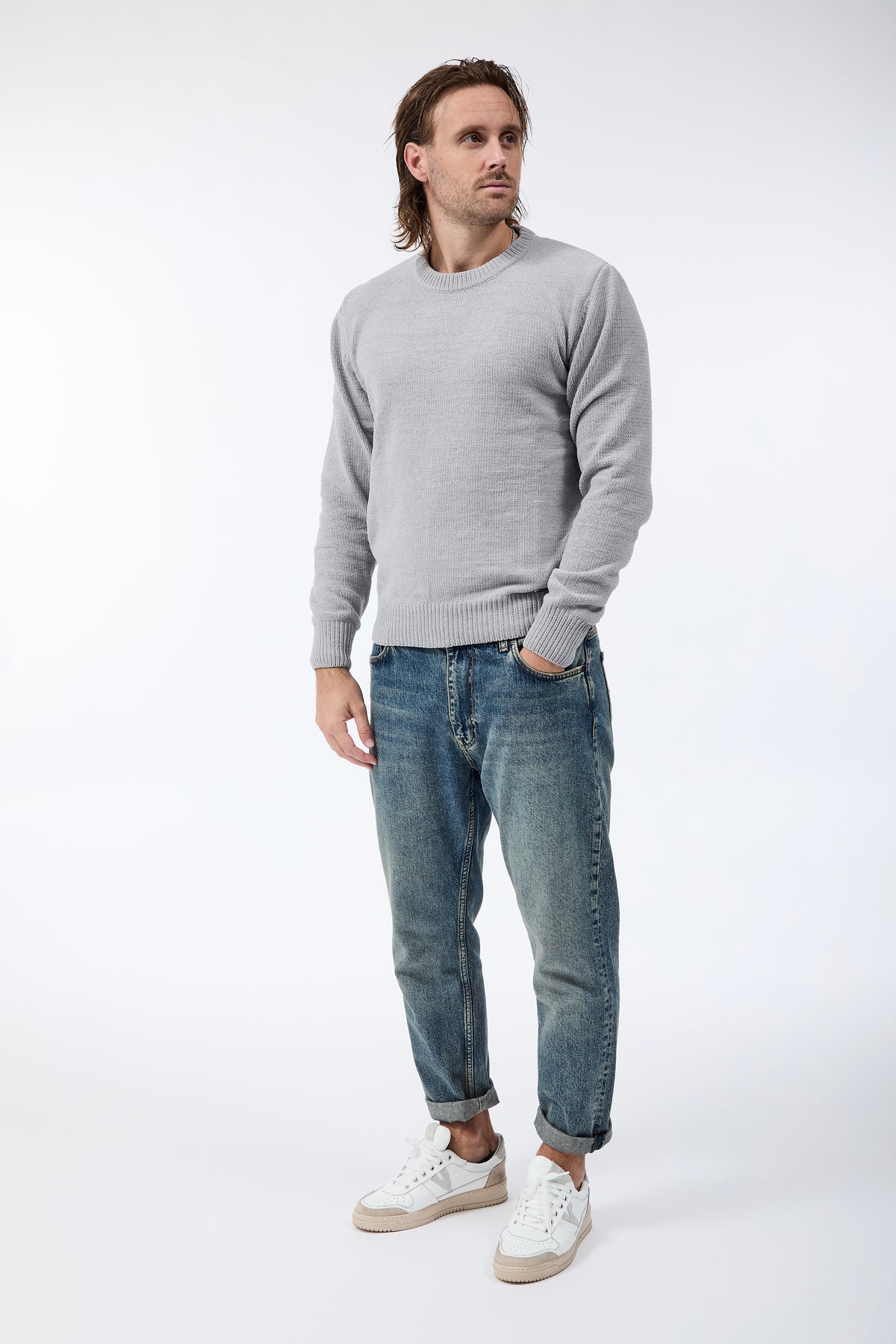 Maglione Gianni Lupo Ciniglia Grigio 535