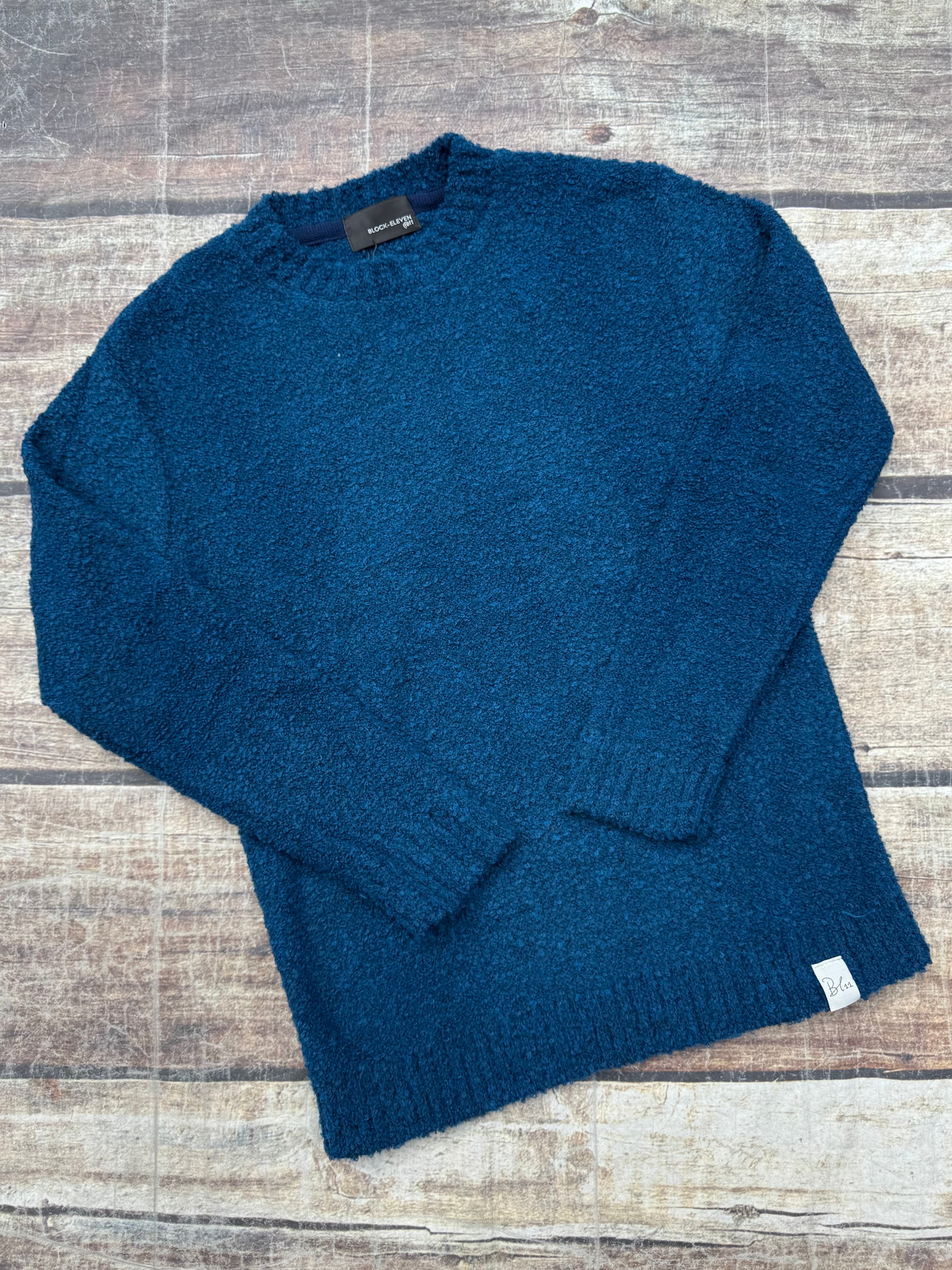 Maglione Block Eleven Bouclè Blu 13