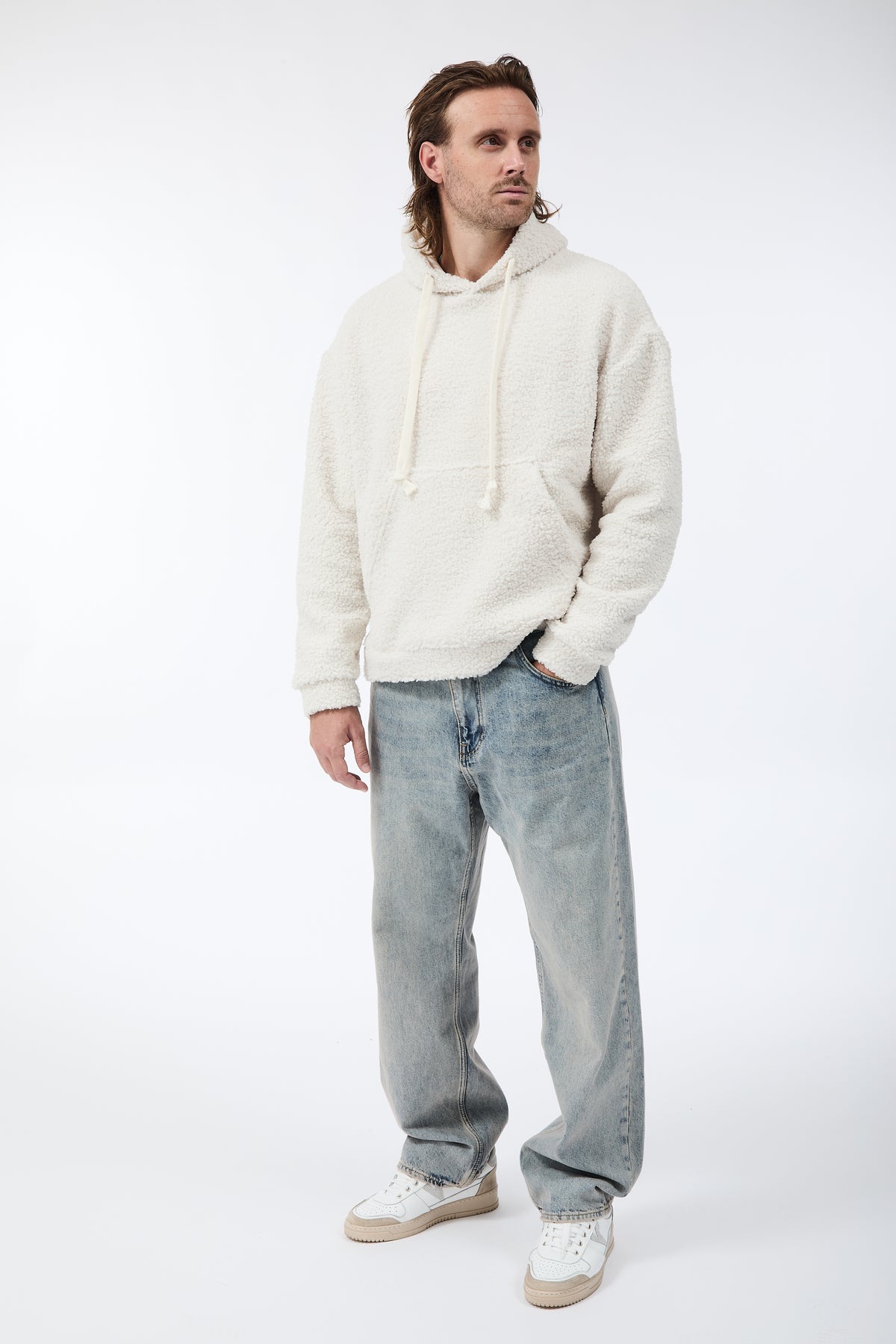 Felpa Over-d Teddy Panna F24