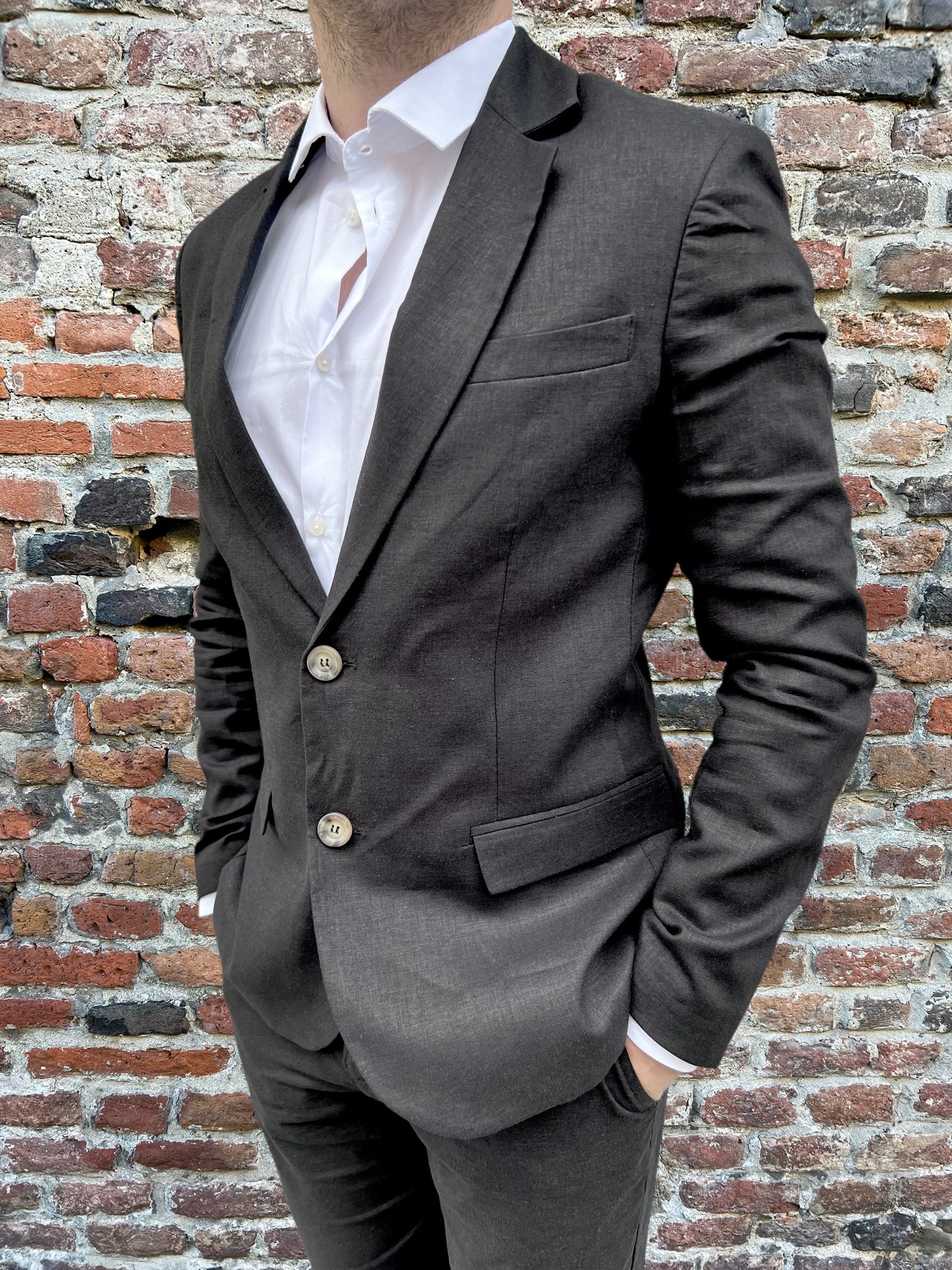 Giacca Imperial Lino Nera 271 (9190983827796)
