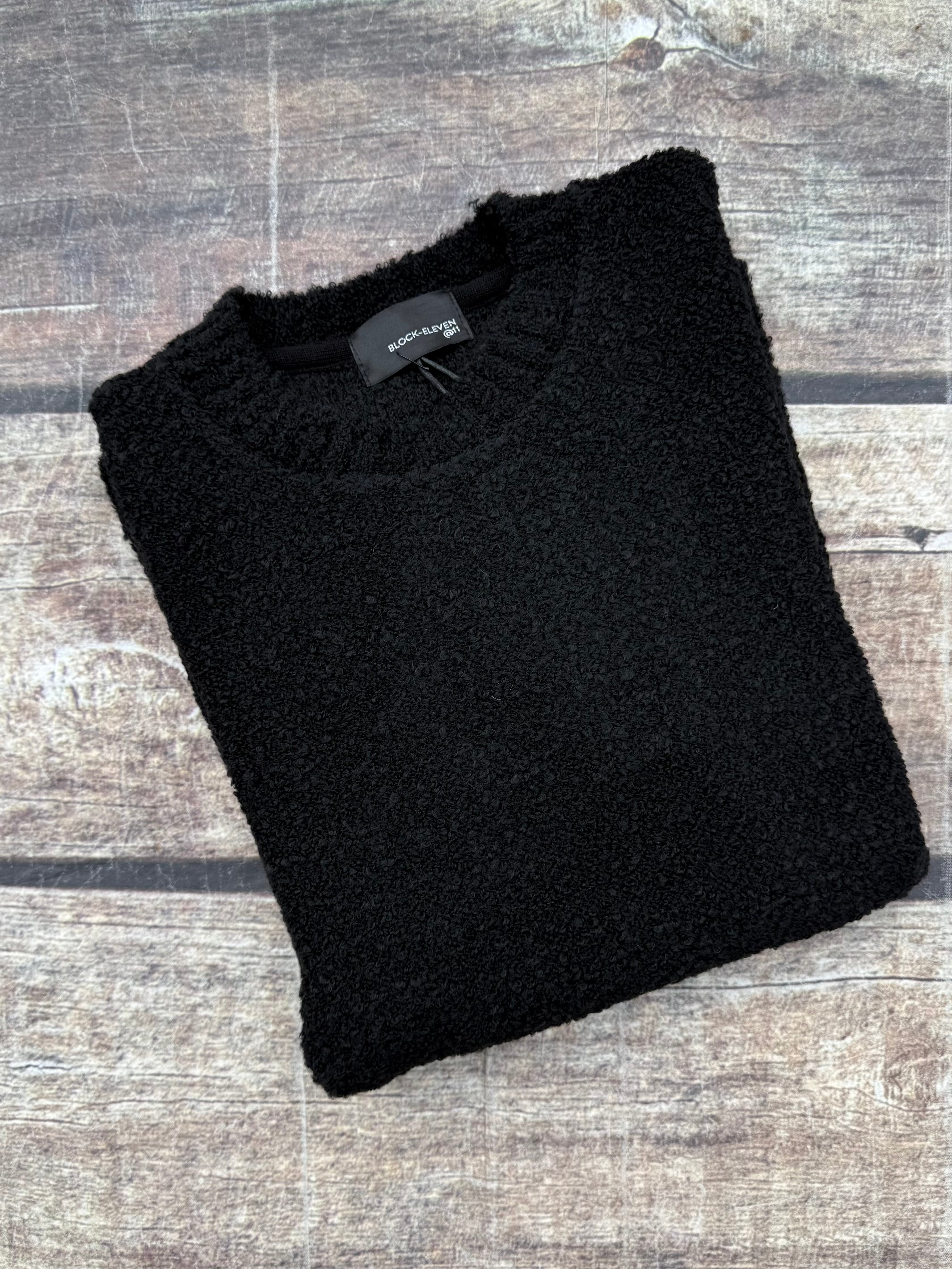 Maglione Block Eleven Bouclè Nero 13