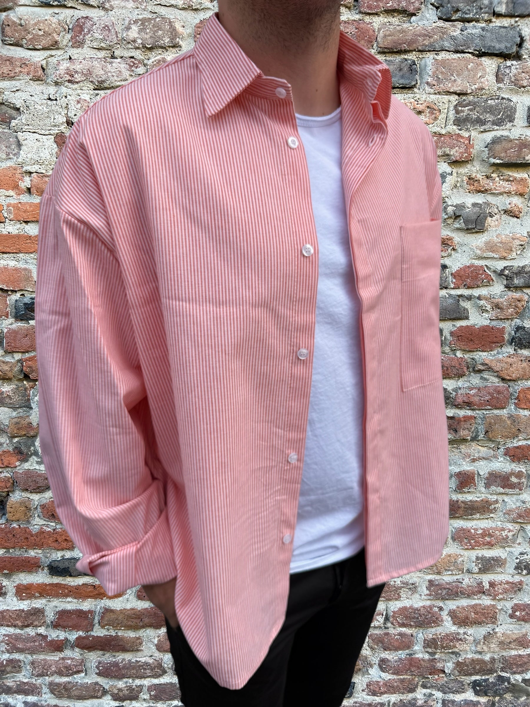 Camicia Njb Cropped Rigata Salmone (11986313773396)