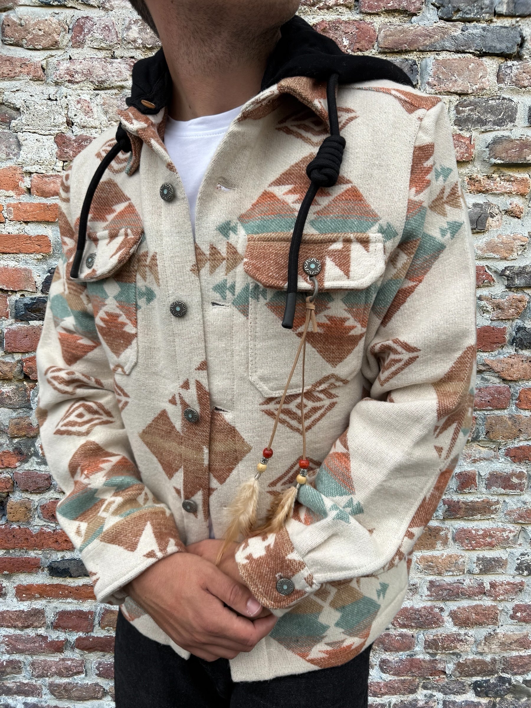 Overshirt Berna Cappuccio Azteco 276 (12235764891988)