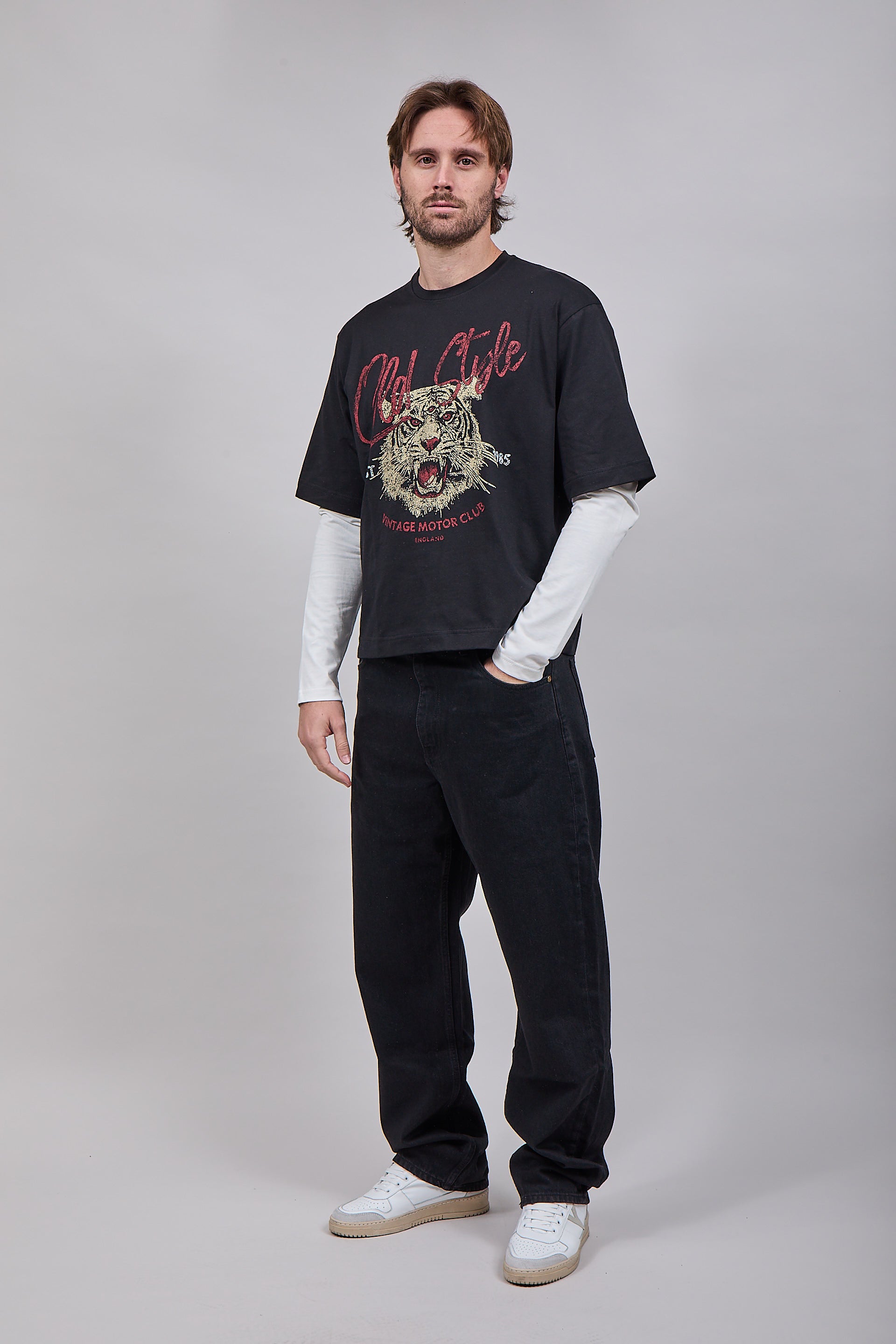 T-shirt Doppiamanica Berna Tigre Nera