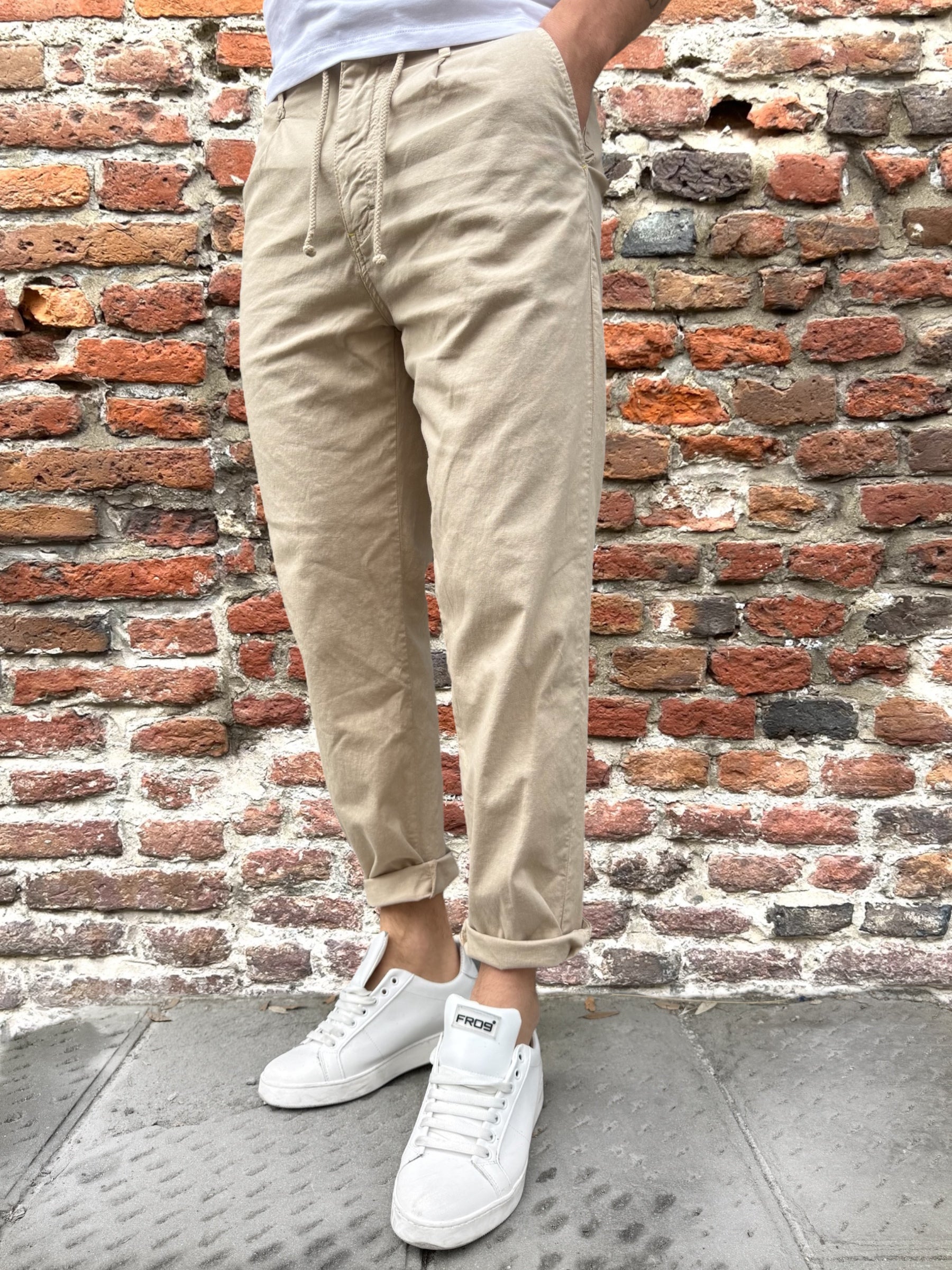 Pantalone Block Eleven Coulisse Volterra Sabbia (11983789654356) (11983789097300)