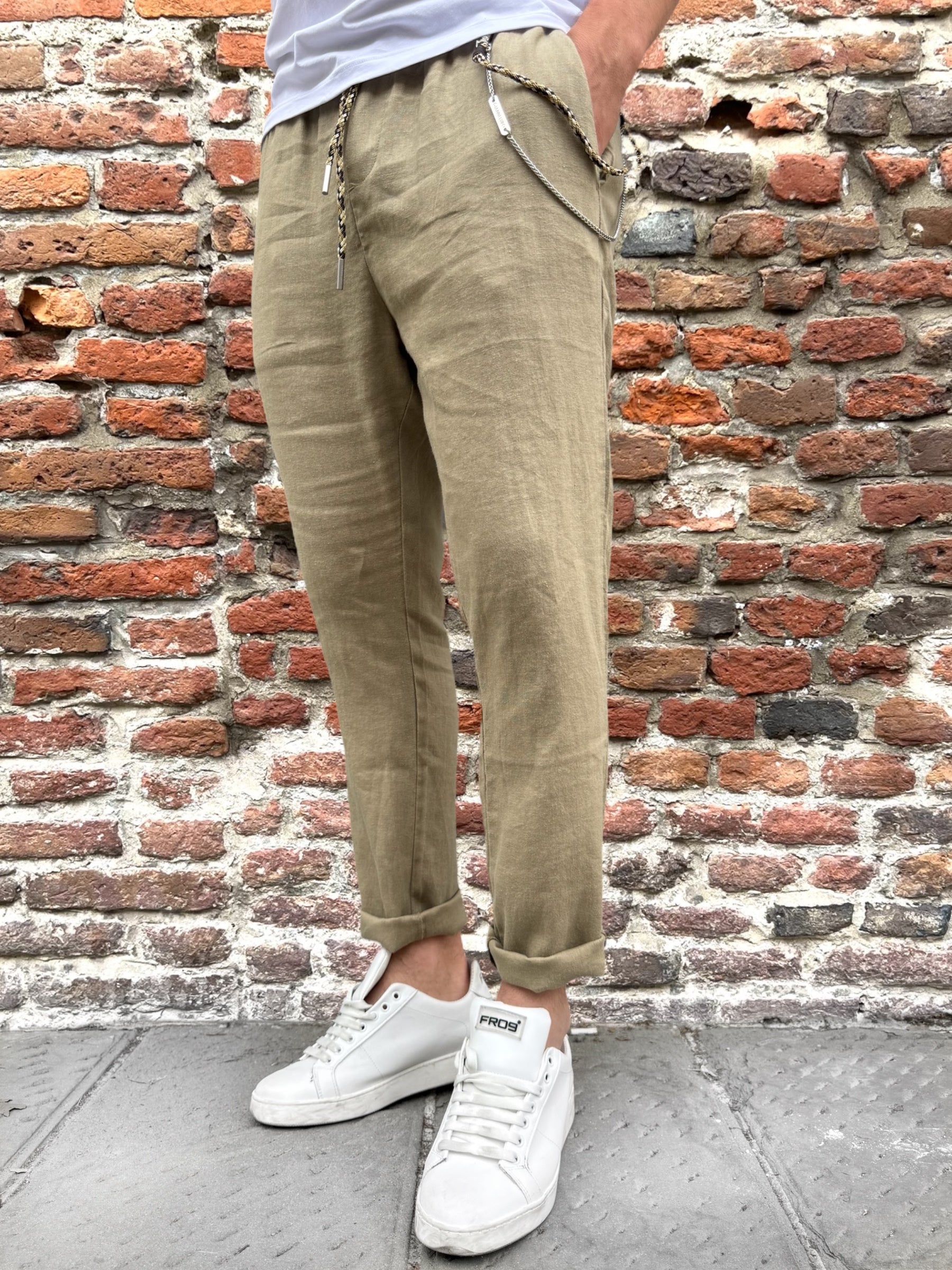 Pantalaccio Gianni Lupo Lino Cammello 3270 (12101873598804)