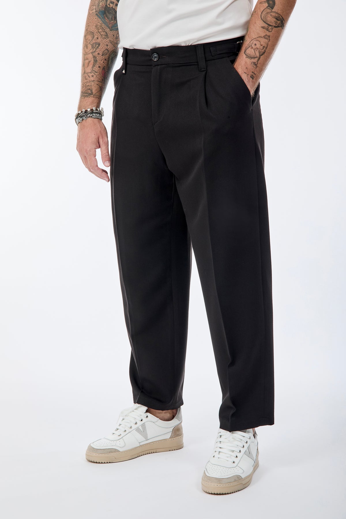 Pantalone Berna Fibbie Nero