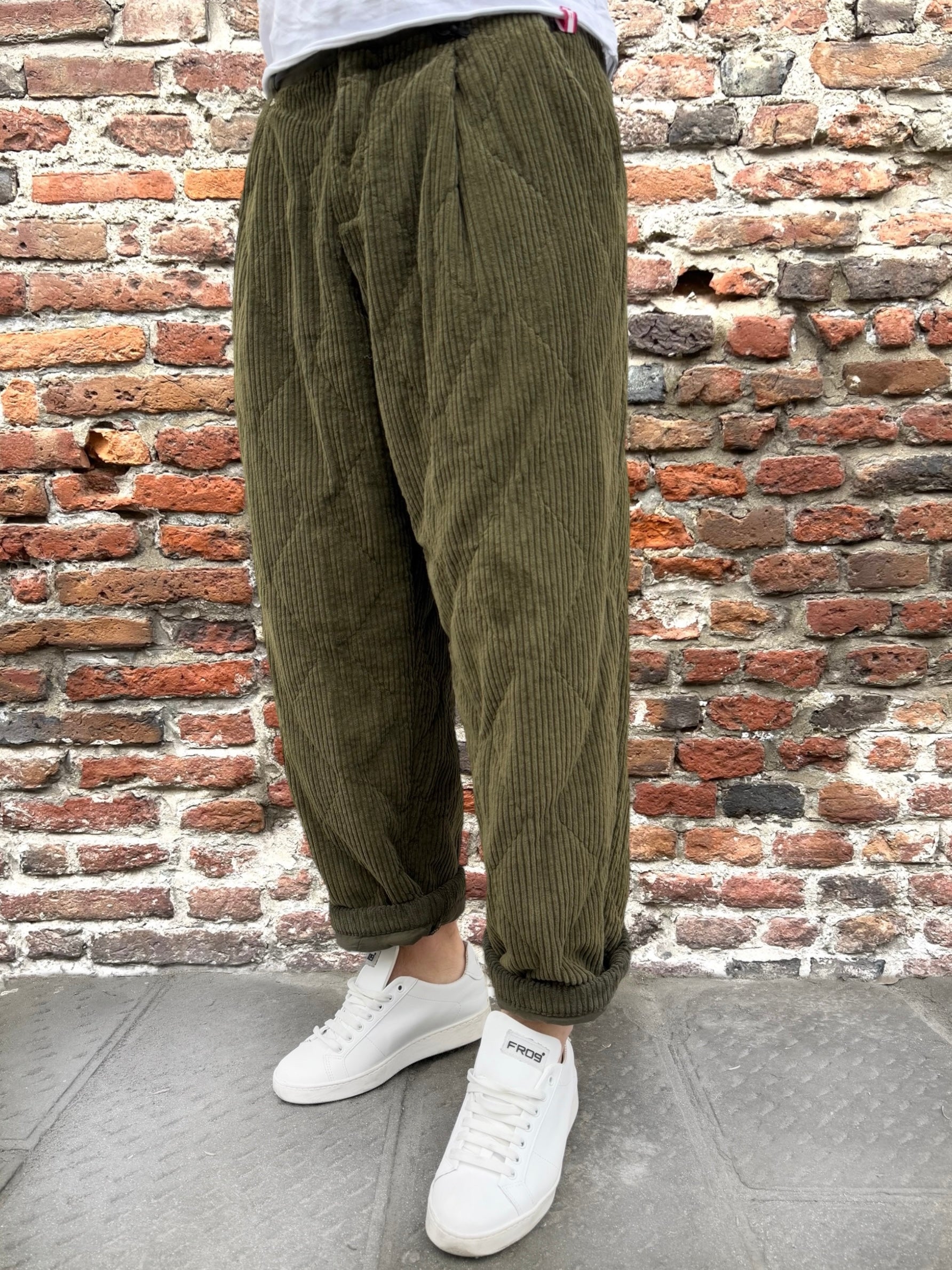 Pantalone Berna Velluto Avocado Trapuntato 324 (11775174836564)
