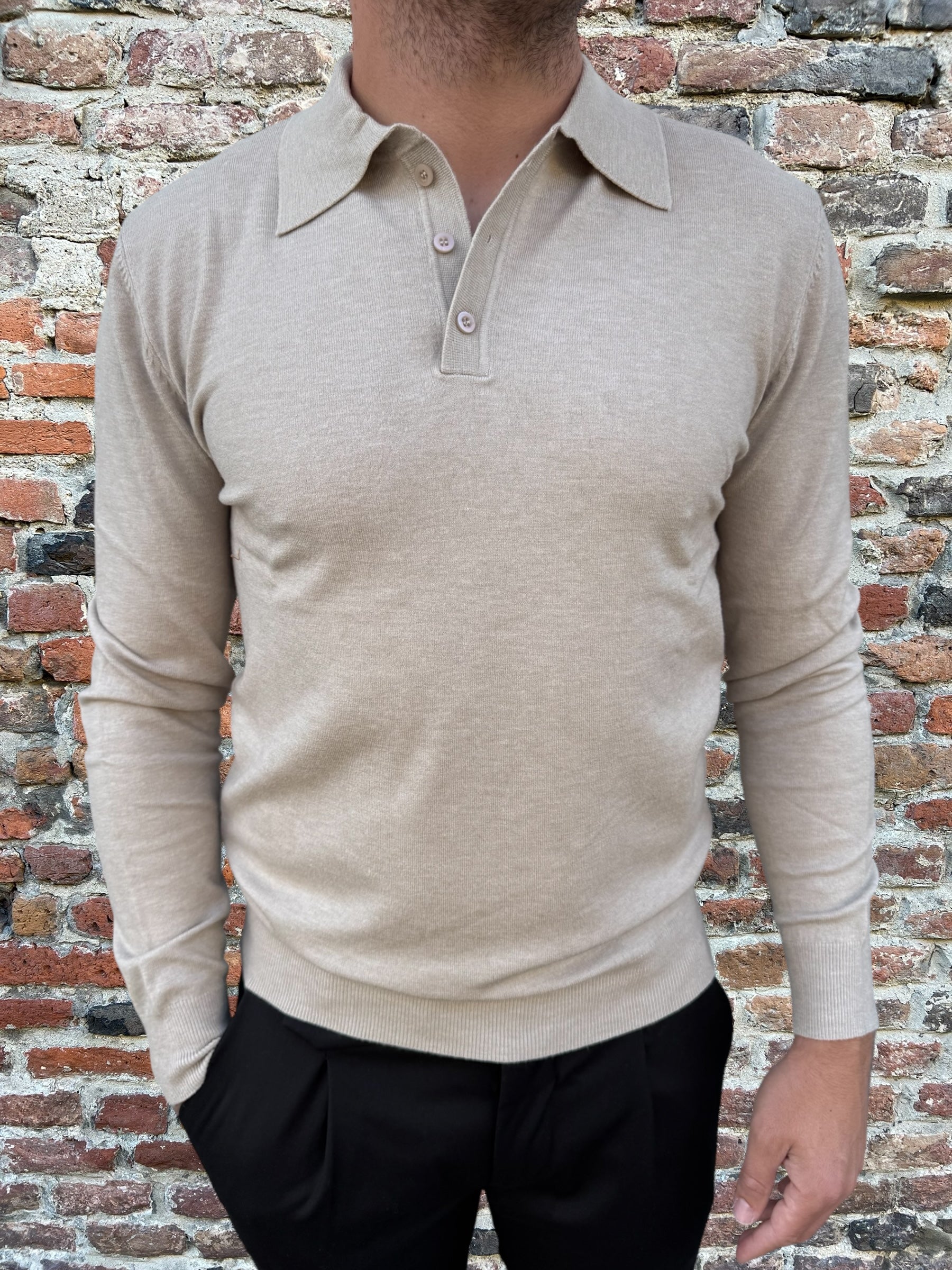 Maglioncino Polo Gianni Lupo Cammello 508 (12238890139988)