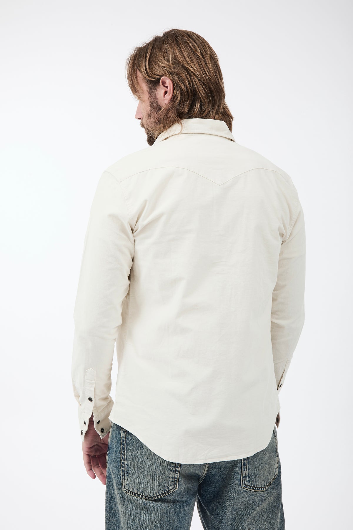 Camicia Gianni Lupo Velluto Bianca 7800
