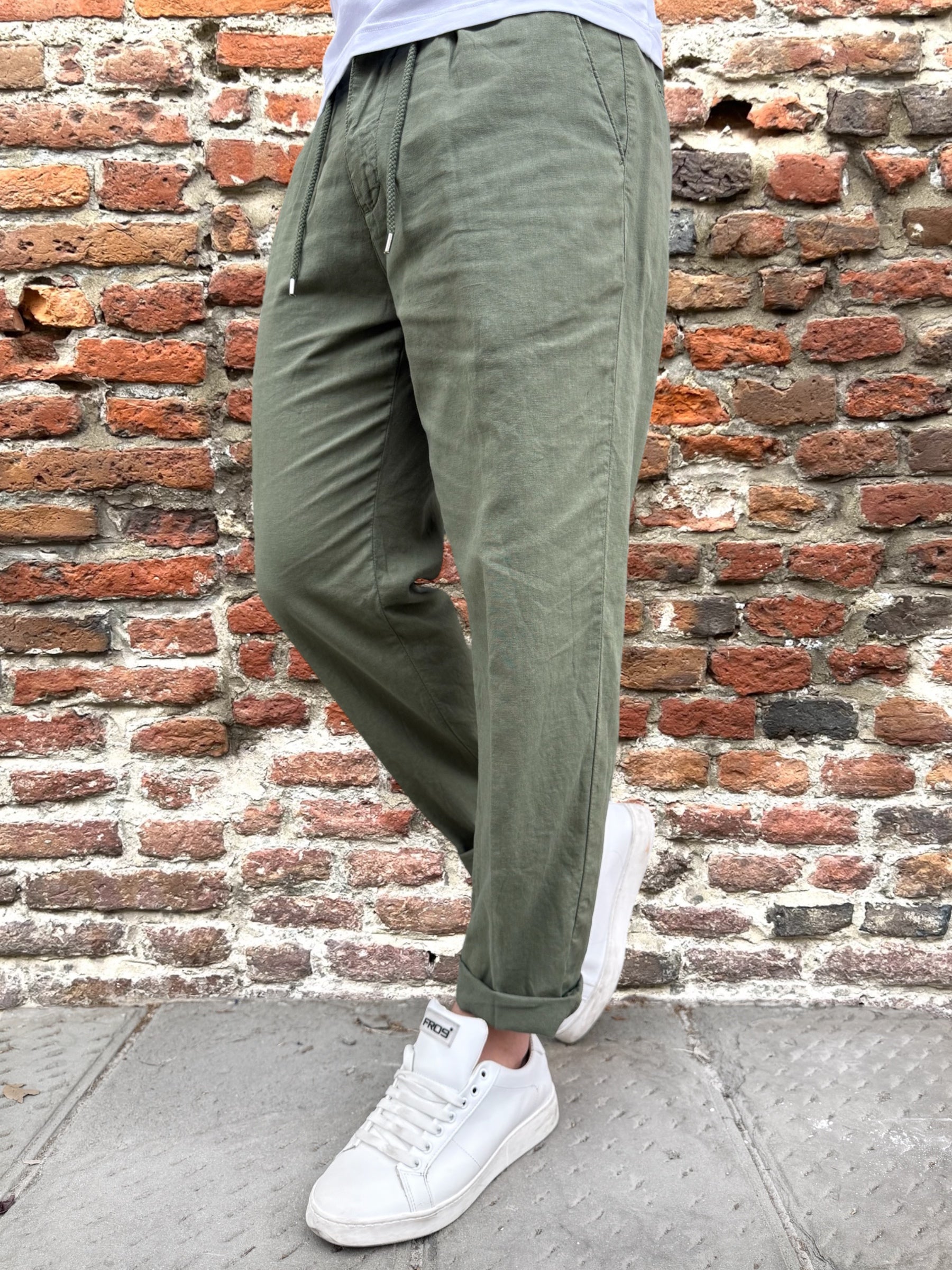 Pantalaccio Berna Lino Menta 1366 (12086391374164)