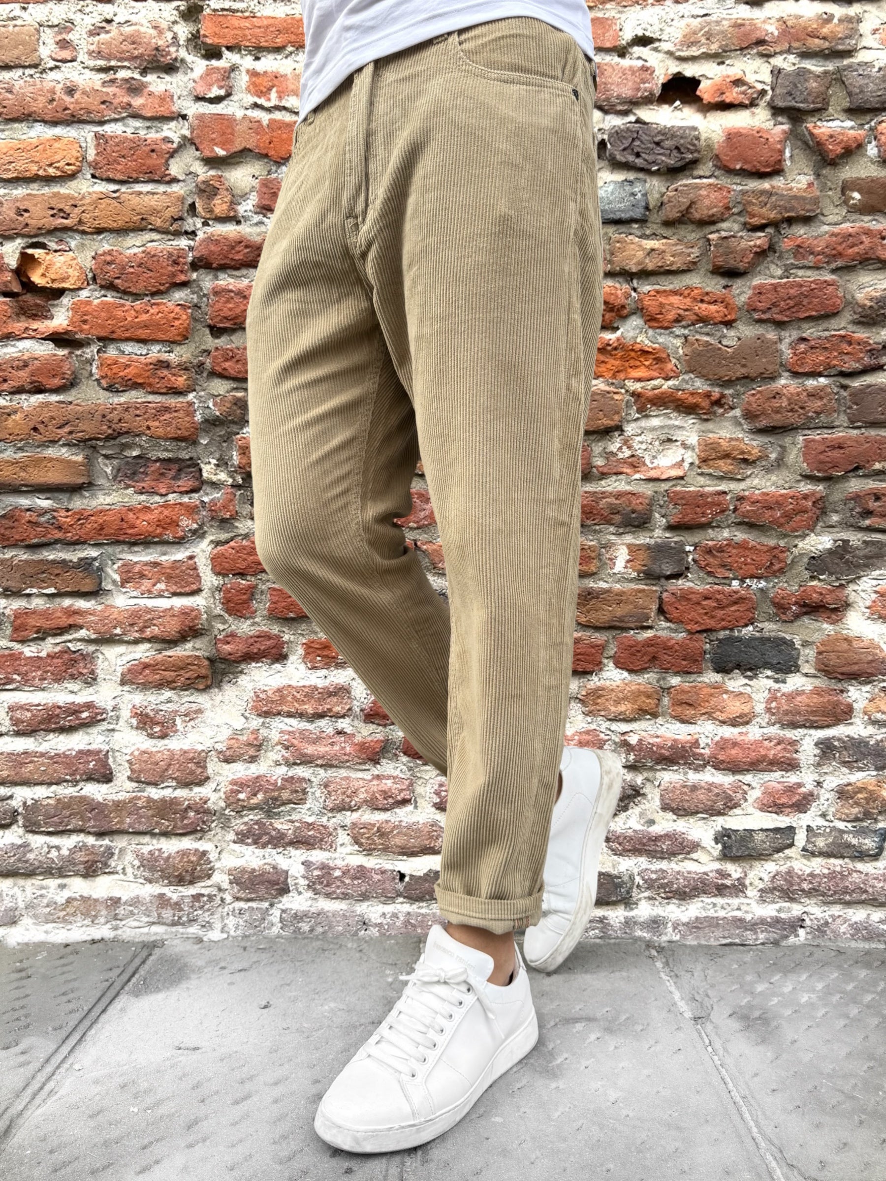 Pantalone Gianni Lupo Velluto Fango 6227 (12258209759572) (12258209399124)