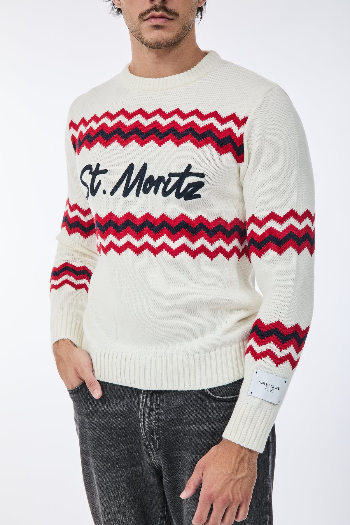 Maglione Superculture AK7041 Bianco