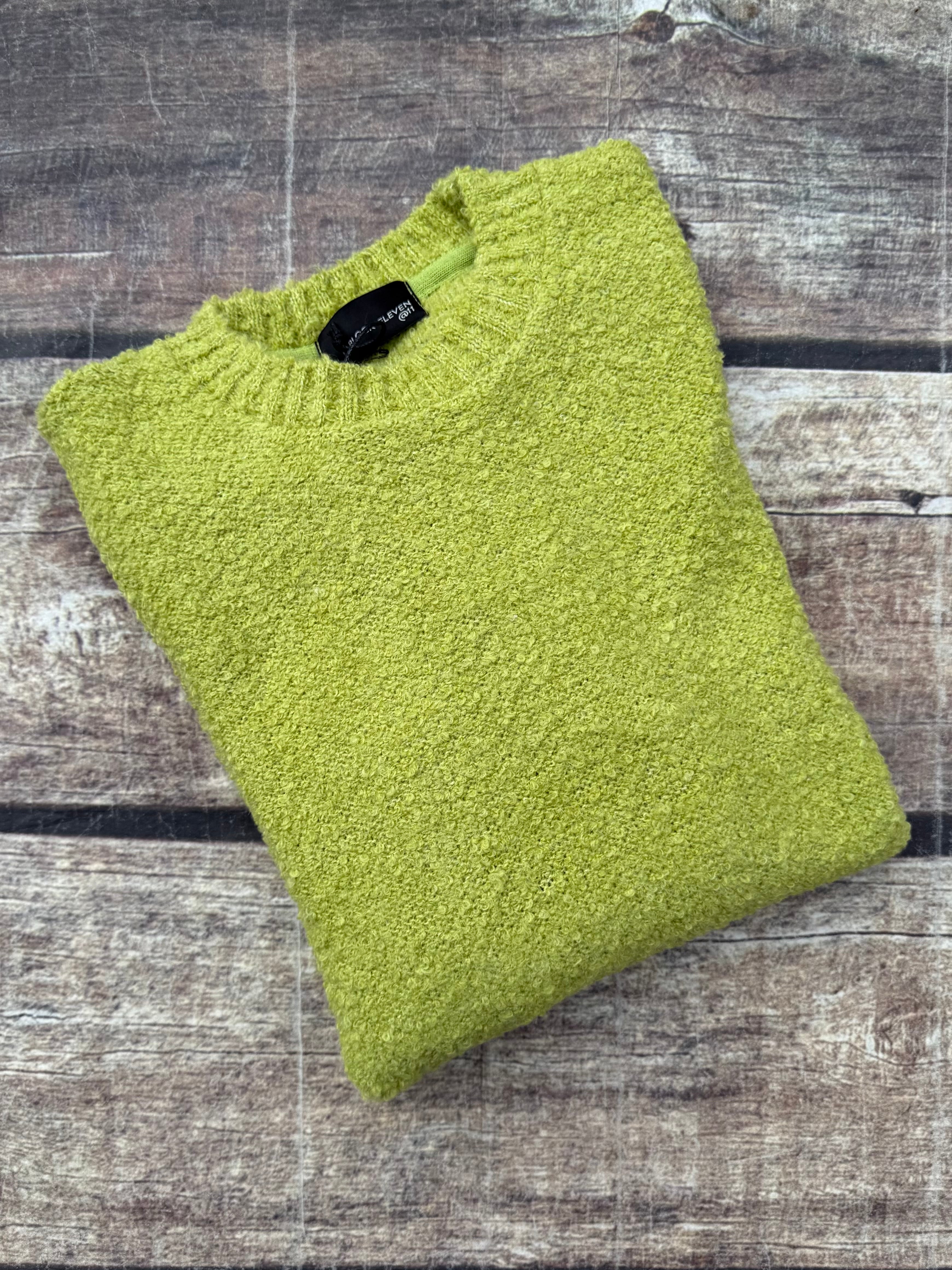 Maglione Block Eleven Bouclè Pistacchio 13