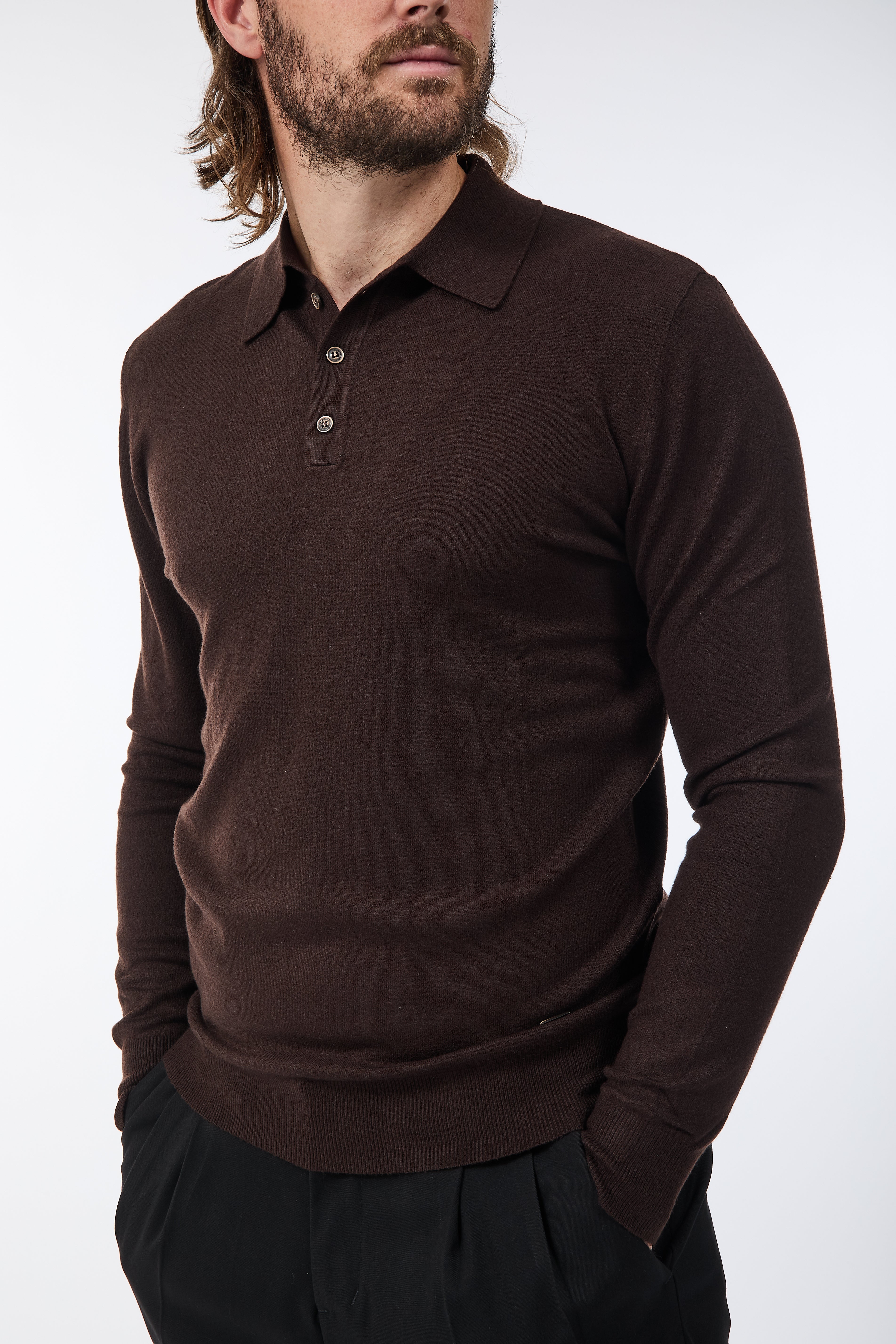 Maglioncino Polo Gianni Lupo 508 Caffè