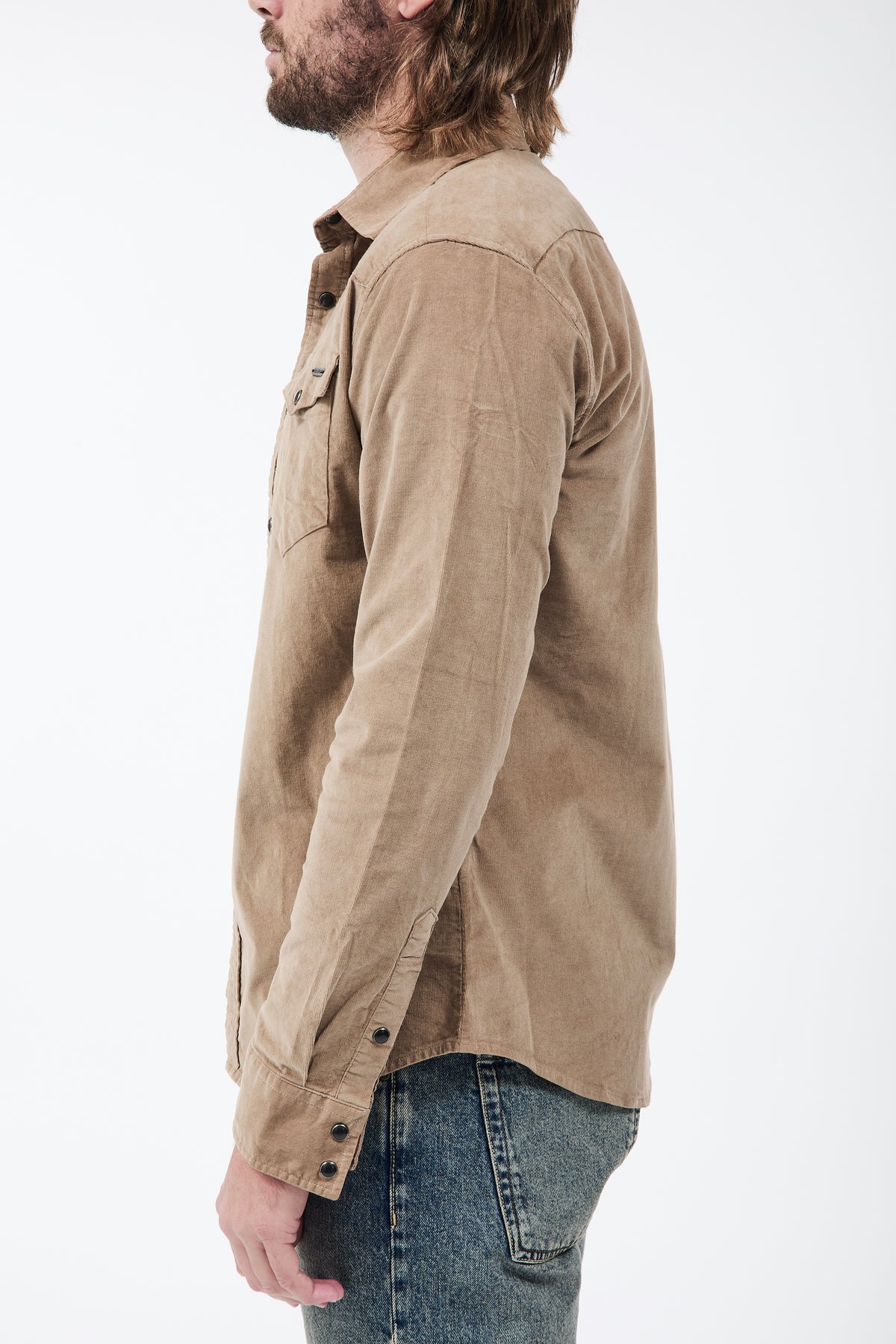 Camicia Gianni Lupo Velluto Cammello 7800