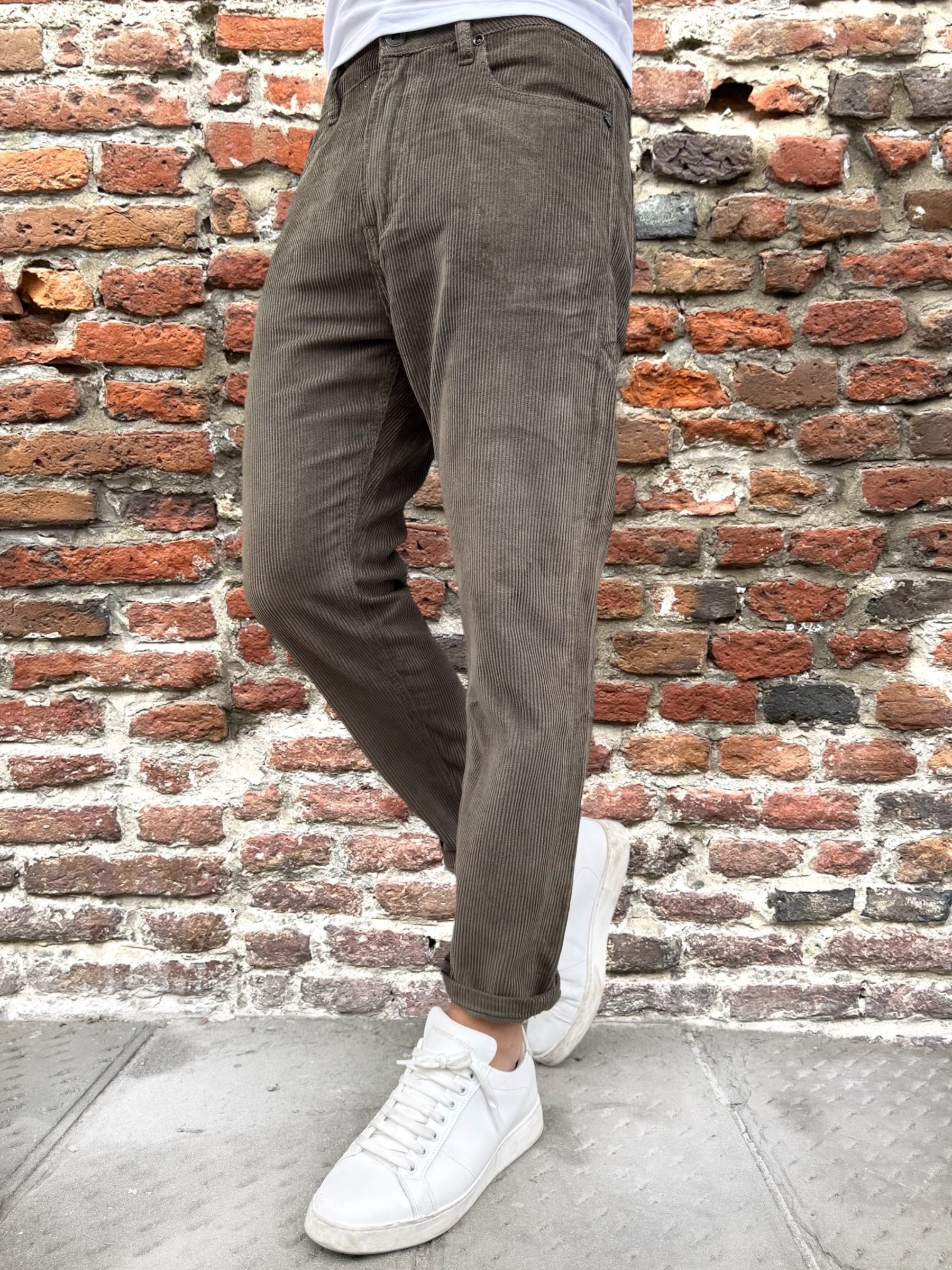 Pantalone Gianni Lupo Velluto Mud 6227 (12258209759572)