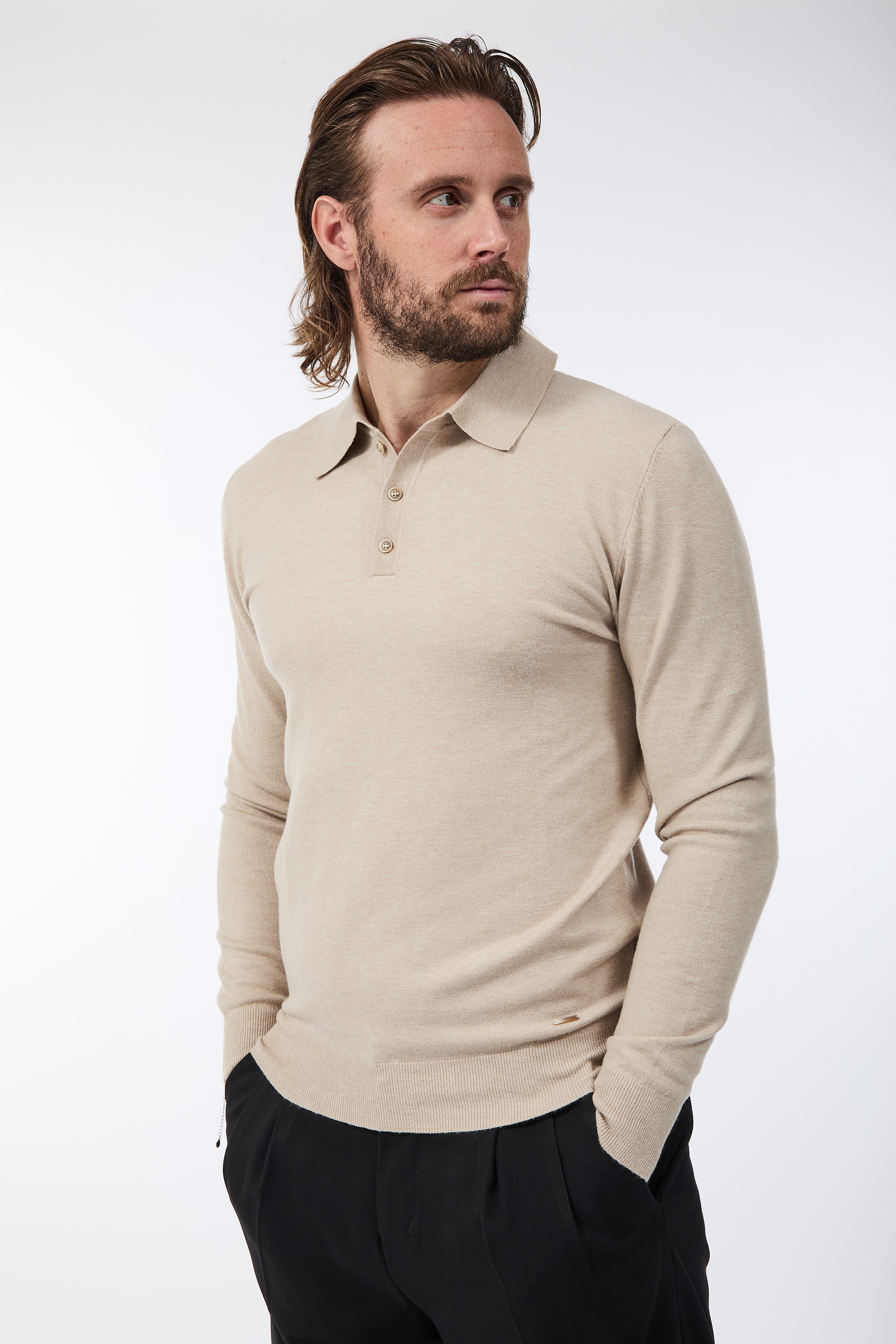 Maglioncino Polo Gianni Lupo 508 Cammello