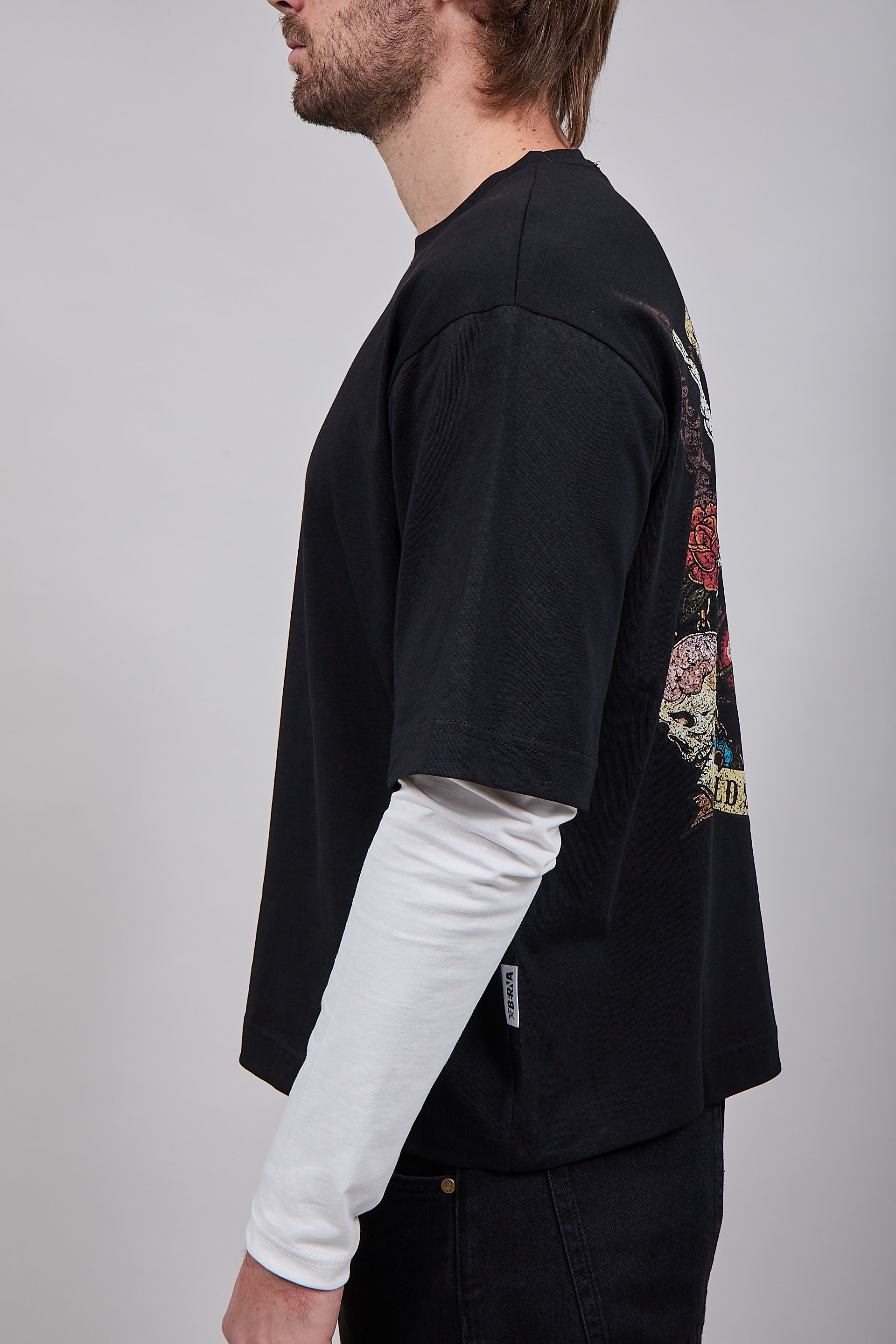 T-shirt Doppiamanica Berna Aquila Nera