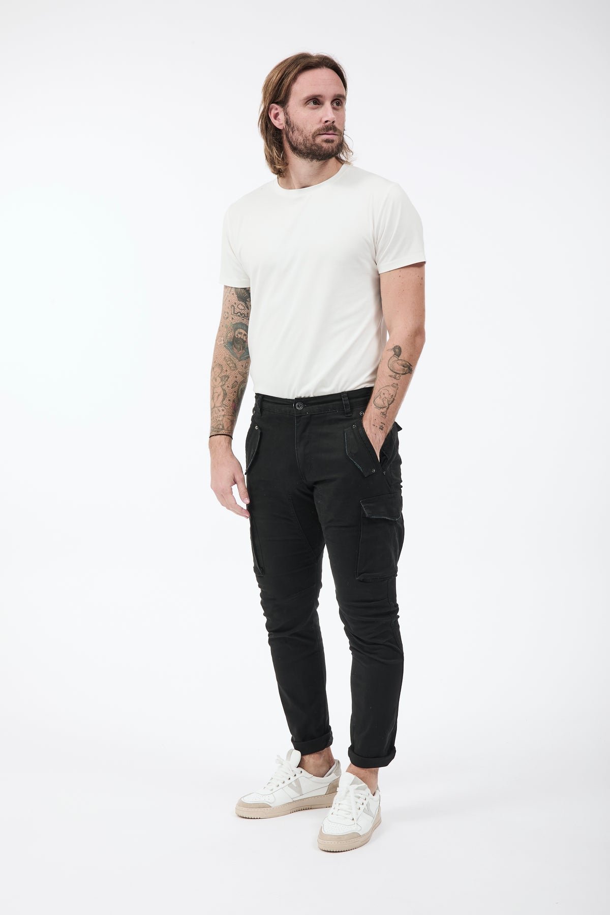 Pantalone Gianni Lupo Cargo Nero 2363