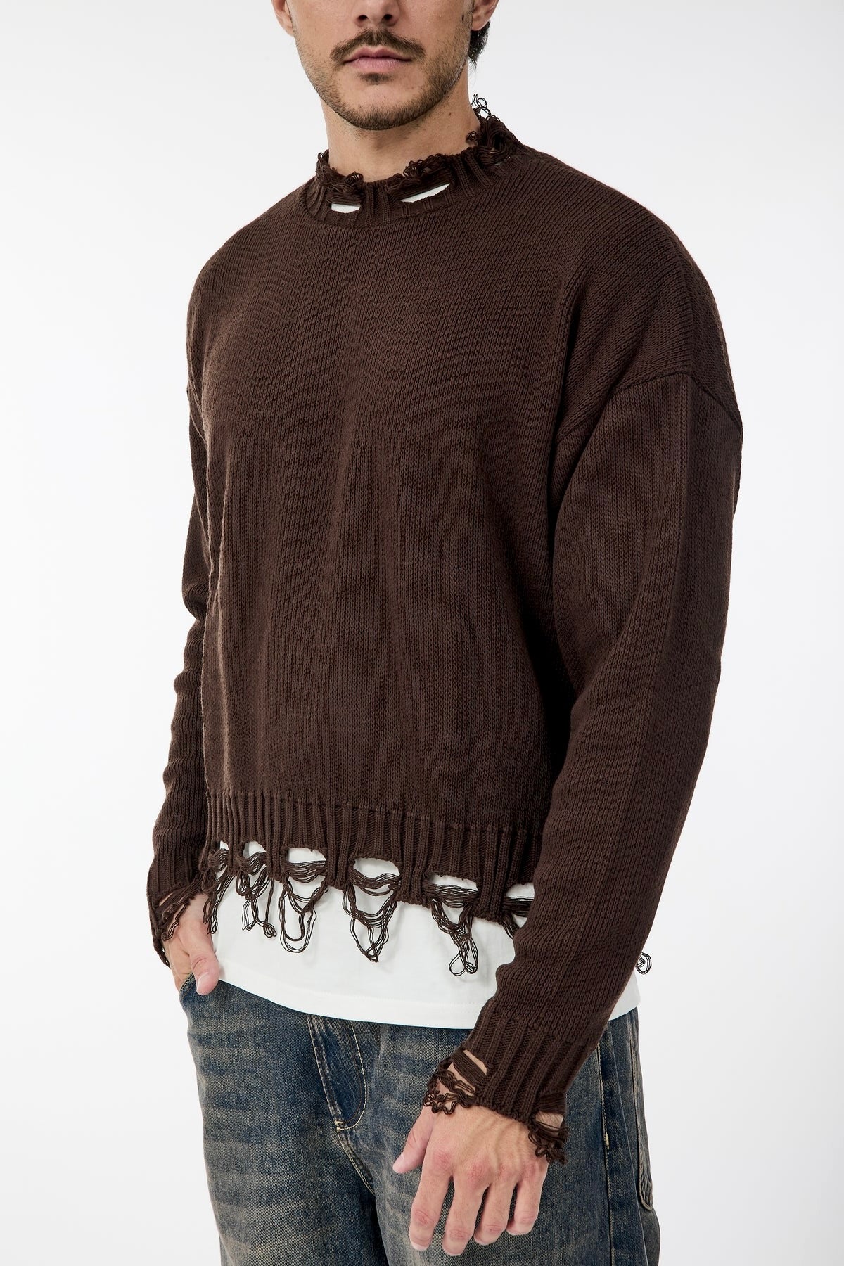 Maglione Imperial Strappi Moro