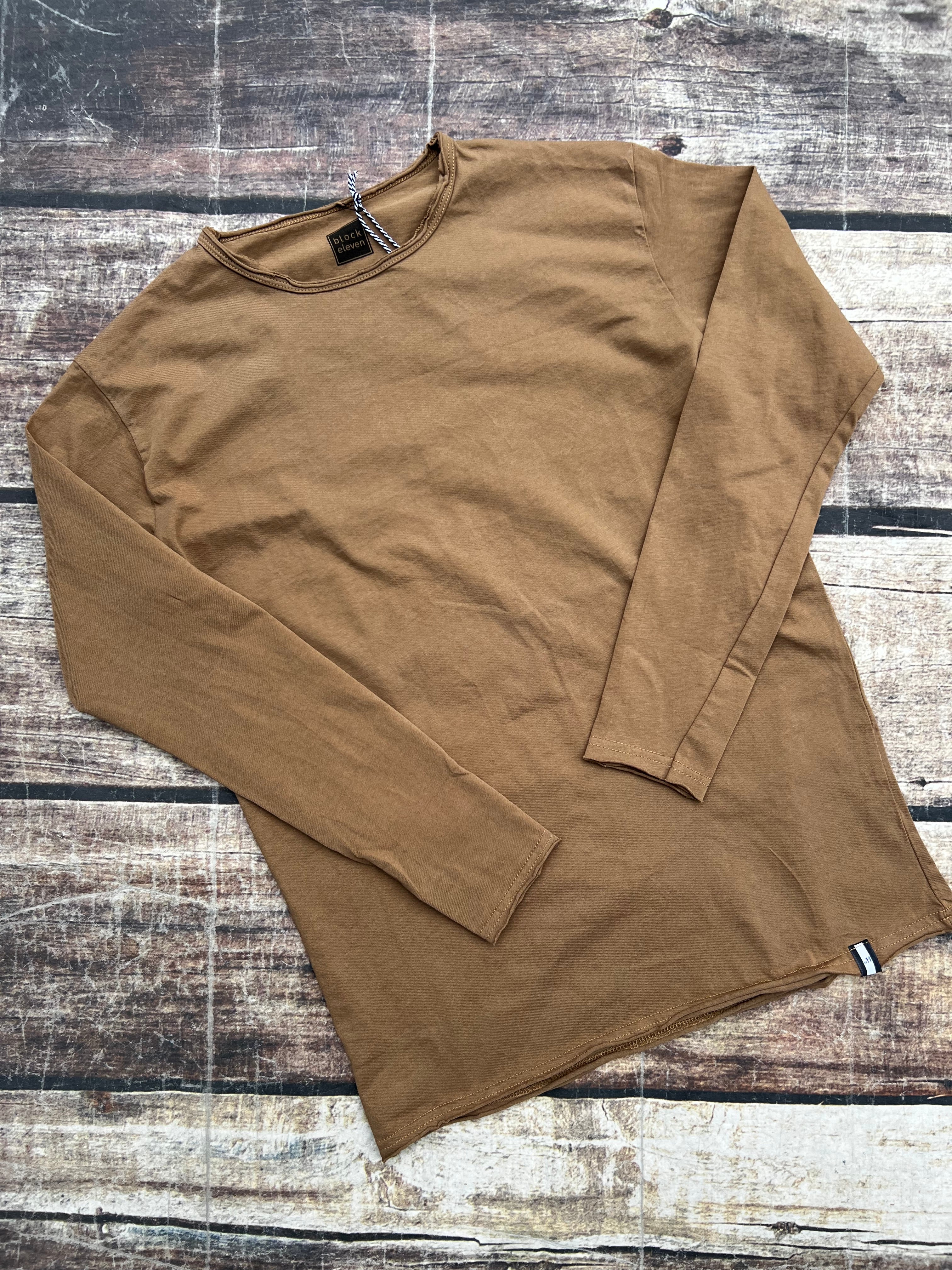 T-shirt Block Eleven Manica Lunga Tabacco (8938986144084)