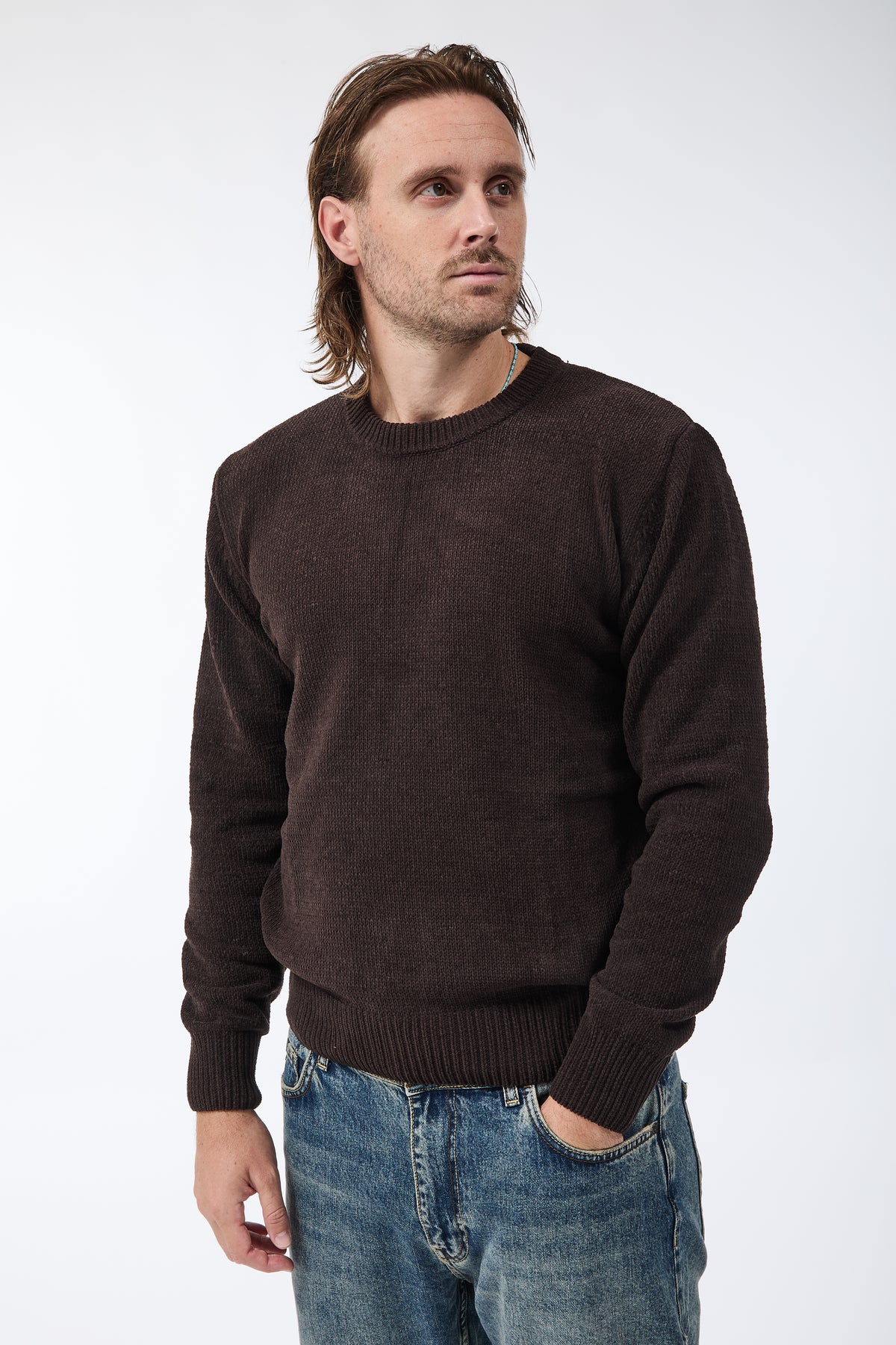 Maglione Gianni Lupo Ciniglia Caffè 535
