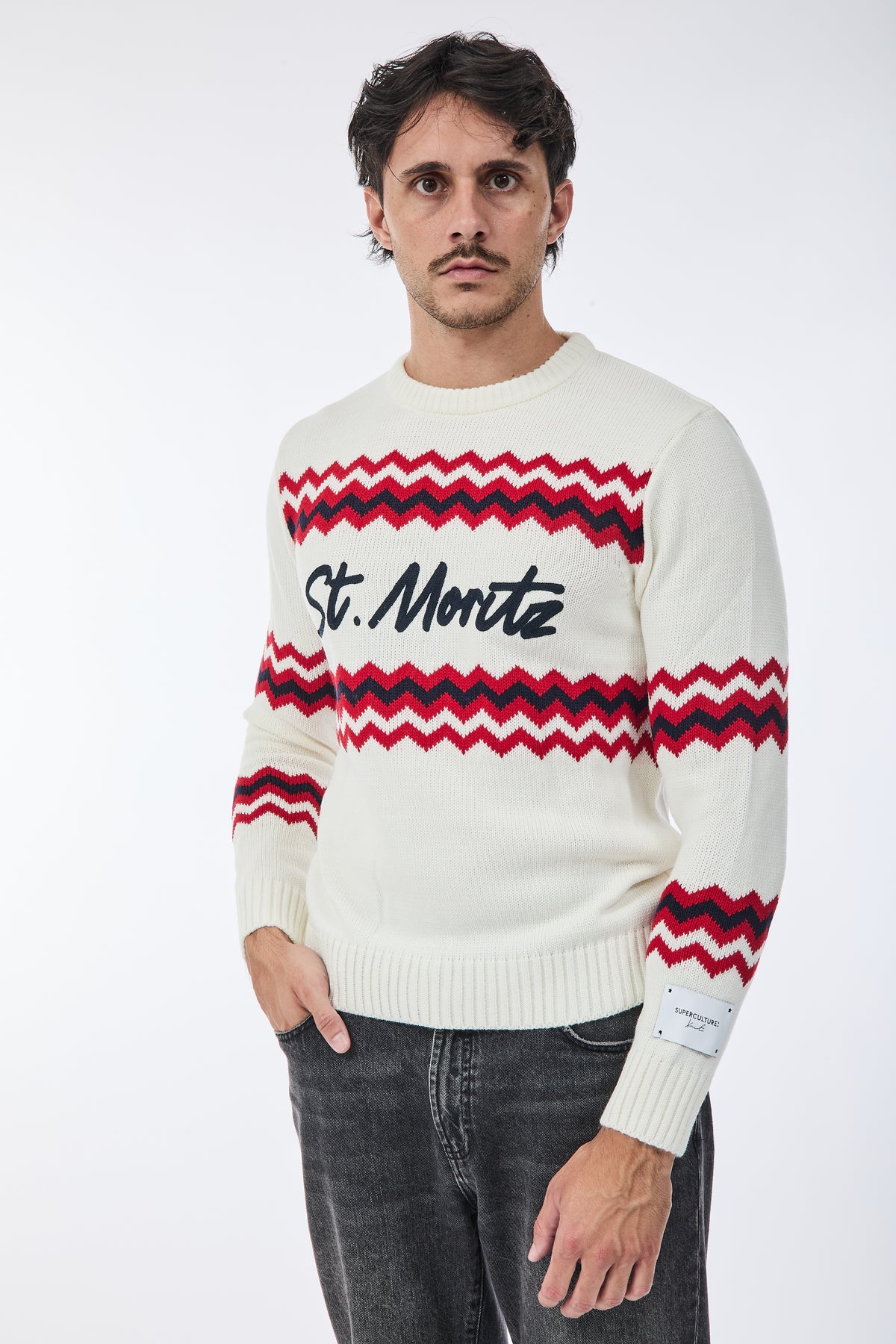 Maglione Superculture AK7041 Bianco