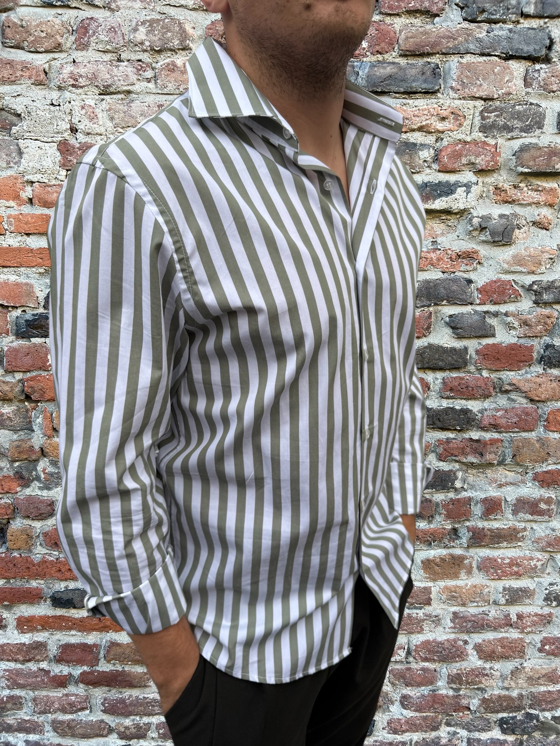 Camicia Why Not Brand Rigata Verde Cr7 (11841889304916)