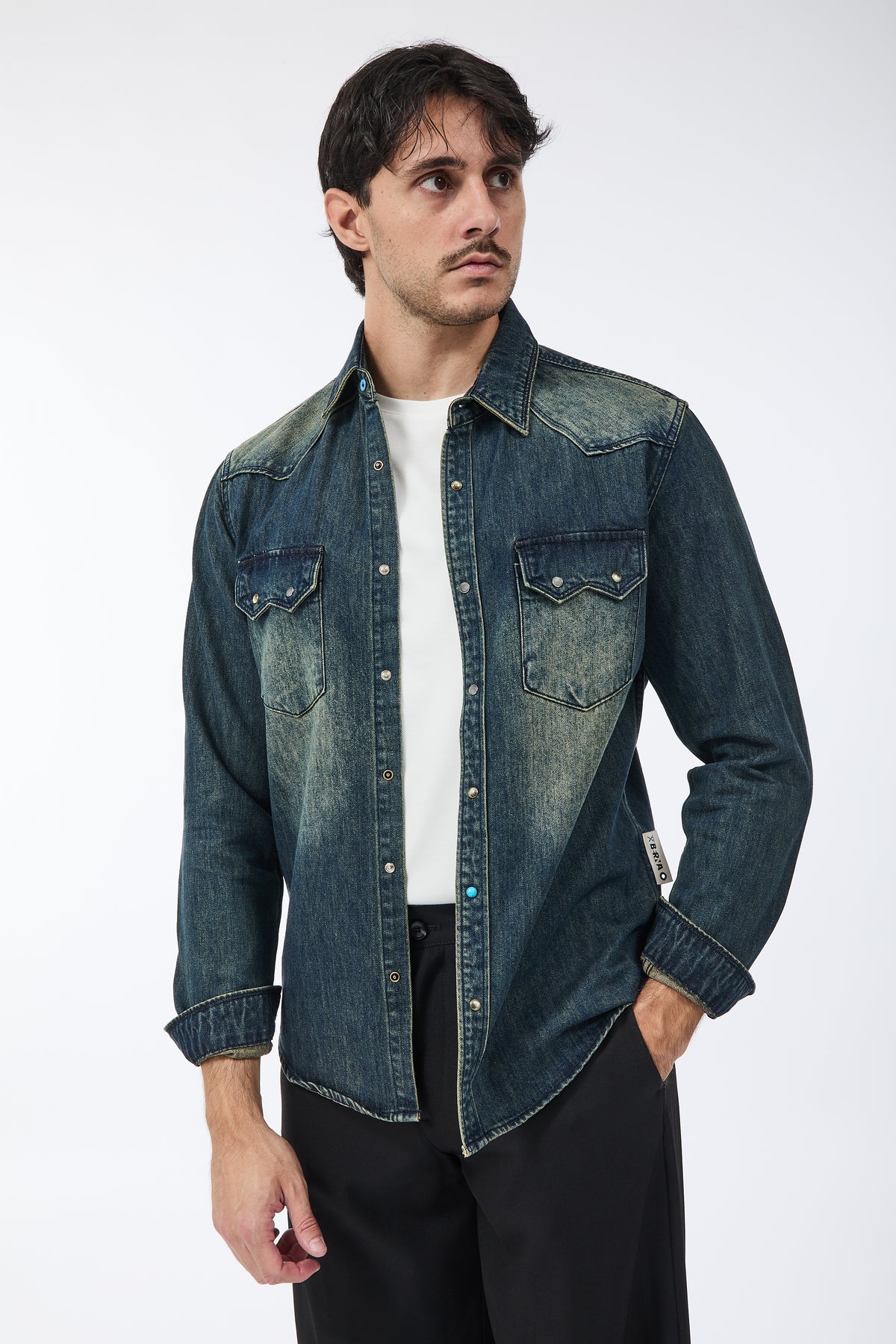 Camicia Berna Denim The scuro 342