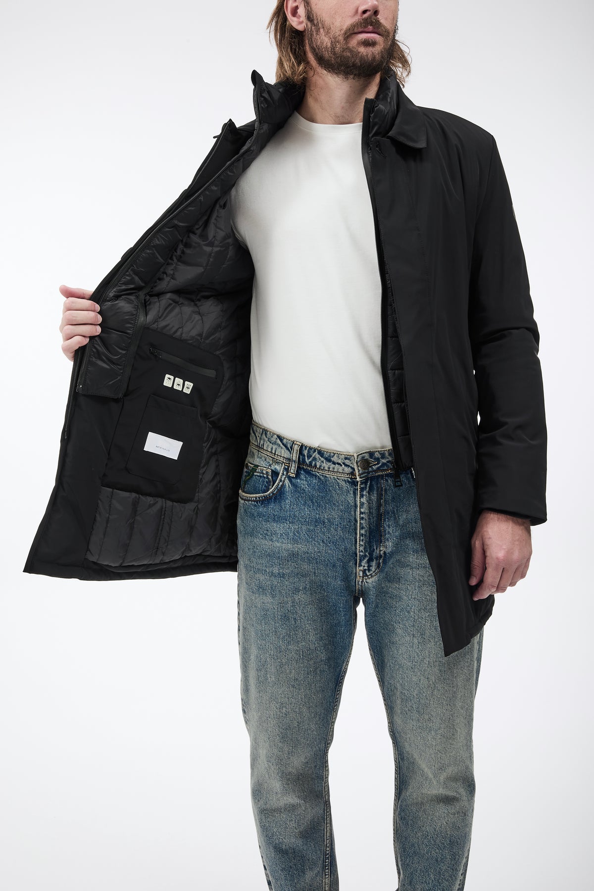 Trench Over-d Imbottito J30 Nero