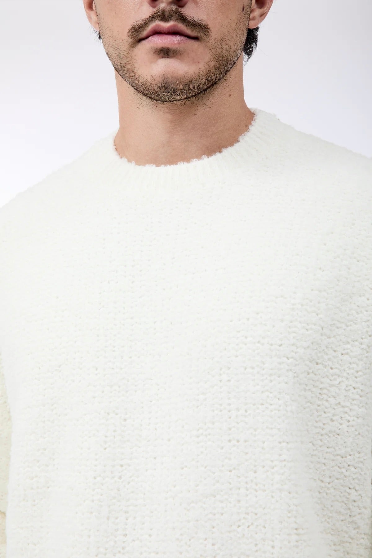 Maglione Over-d Bouclé Cropped Panna M65