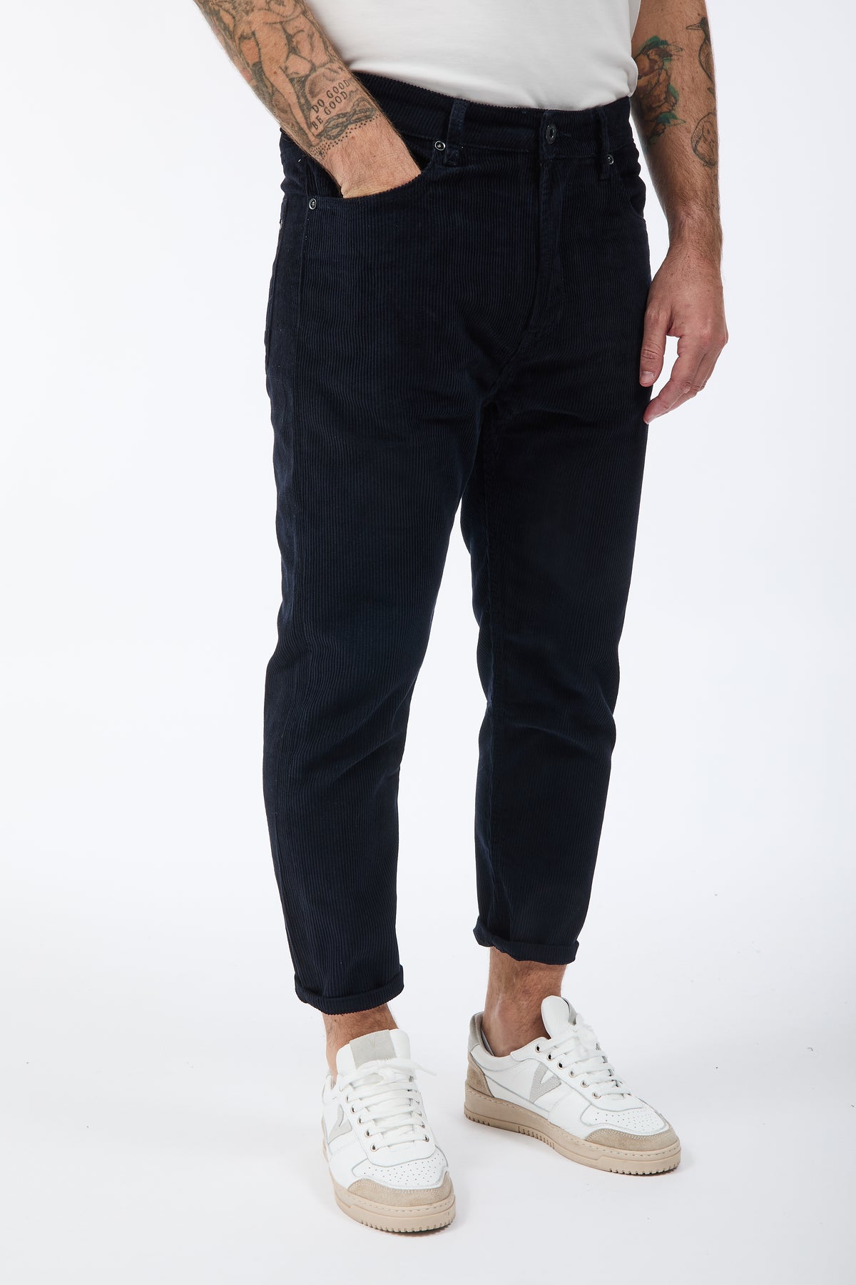 Pantalone Gianni Lupo Velluto Navy 6227