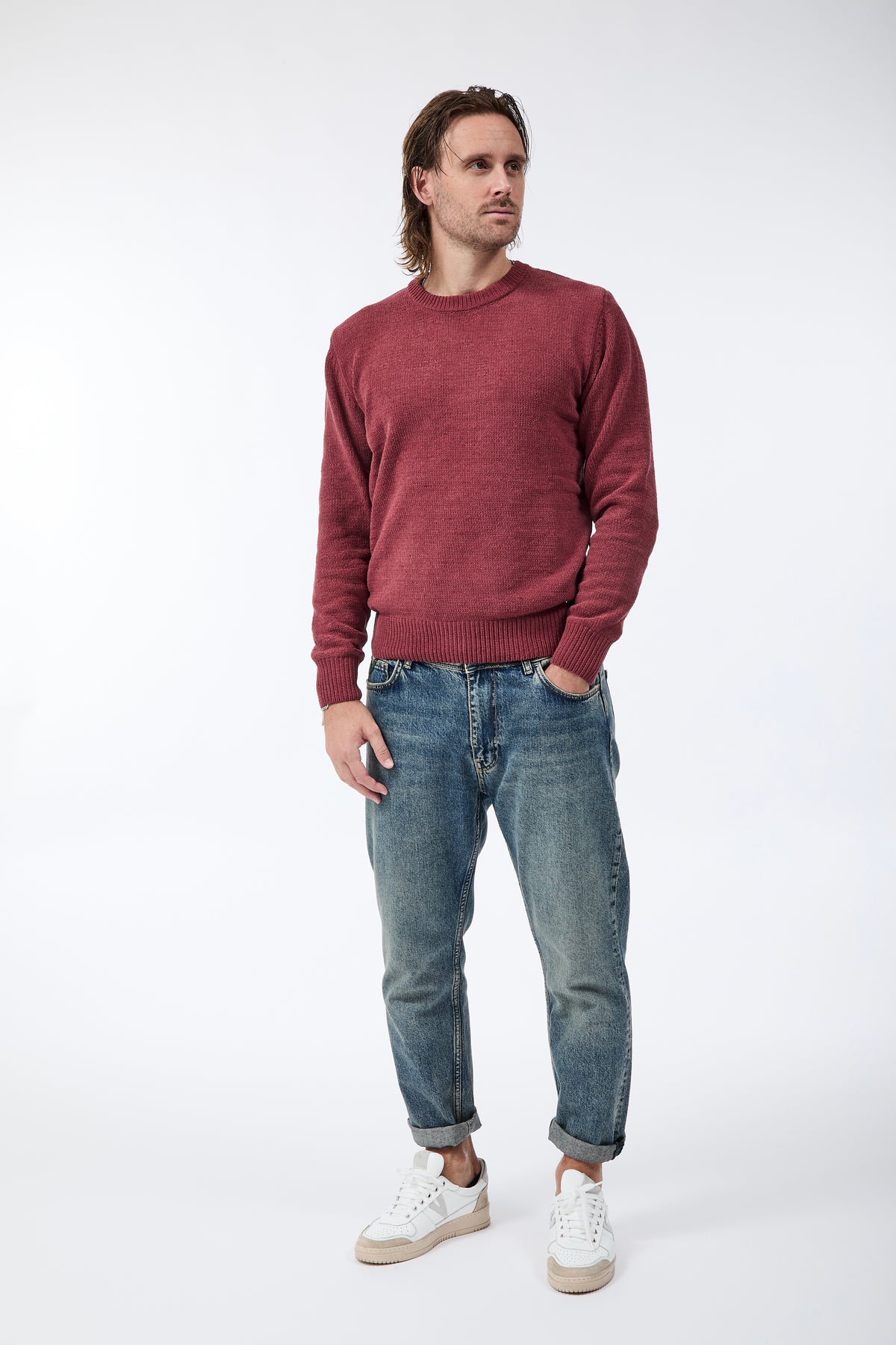 Maglione Gianni Lupo Ciniglia Rust Red 535
