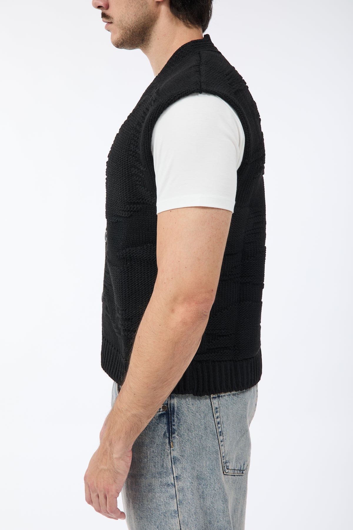 Cardigan Berna Smanicato Nero 016