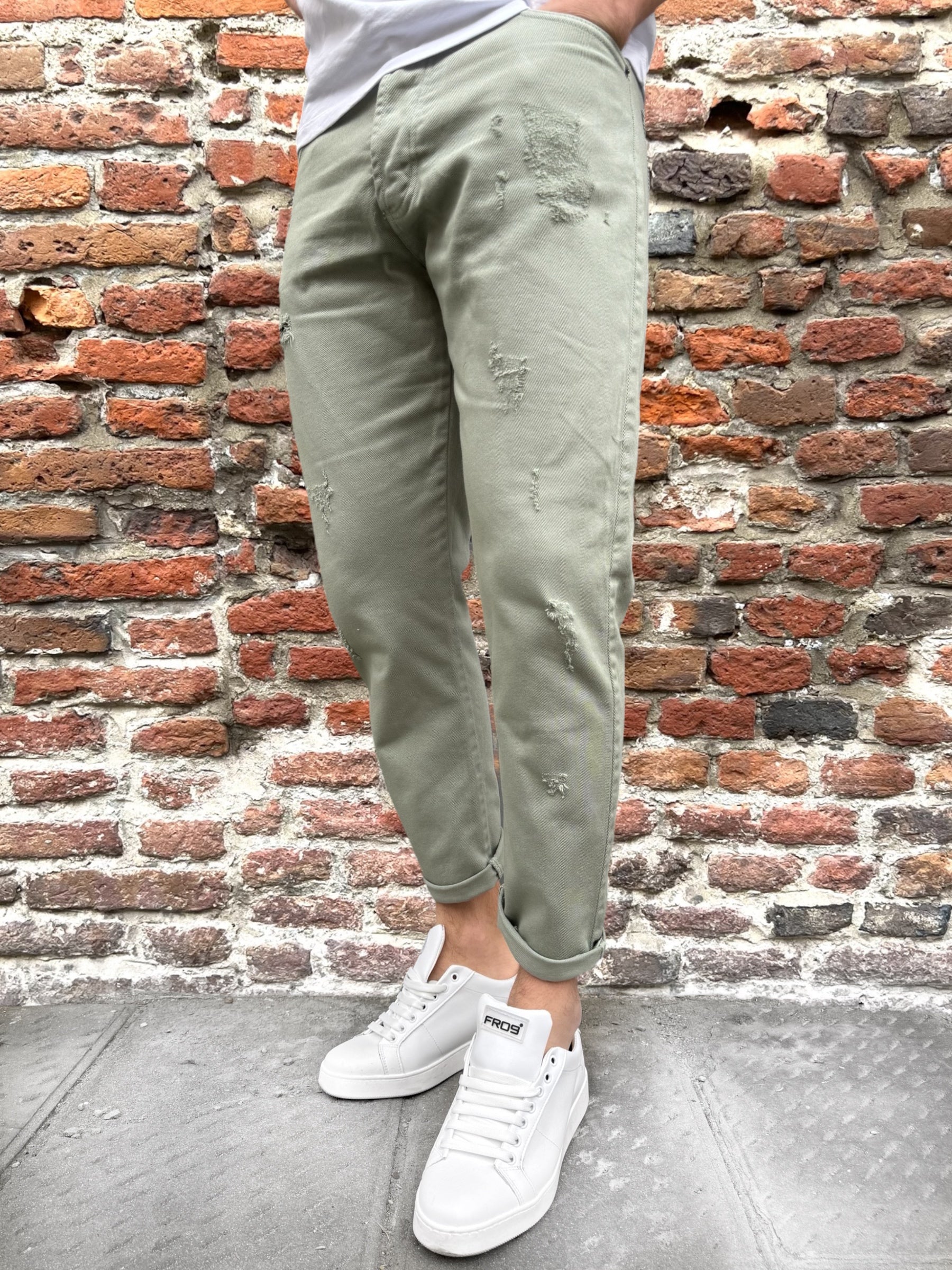 Pantalone Block Eleven Bull Denim Verde Acqua (11827965034836)
