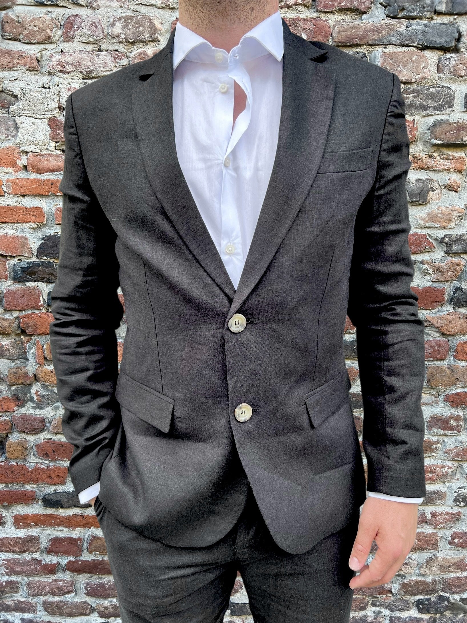 Giacca Imperial Lino Nera 271 (9190983827796)