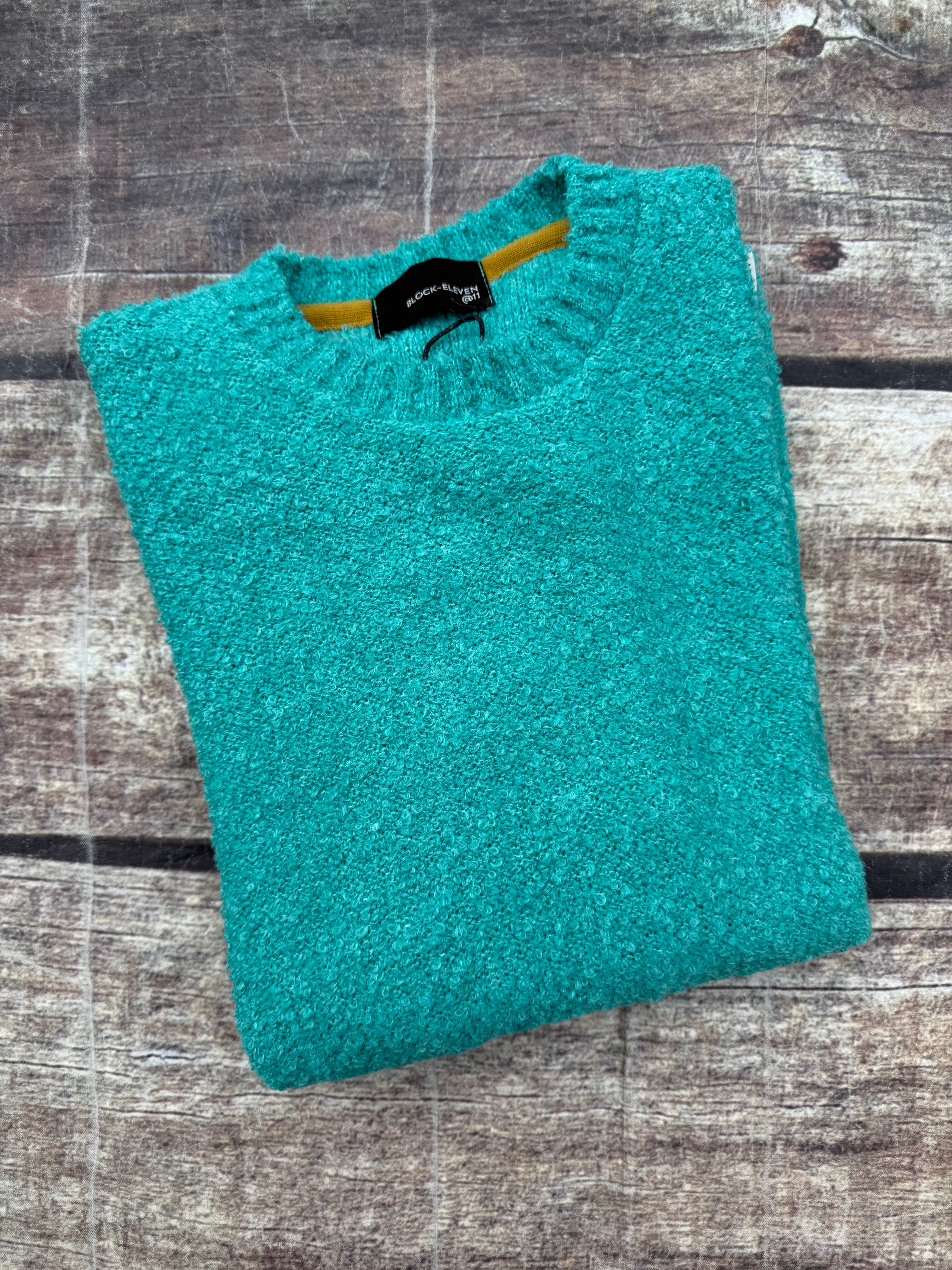 Maglione Block Eleven Bouclè Acquamarina 13