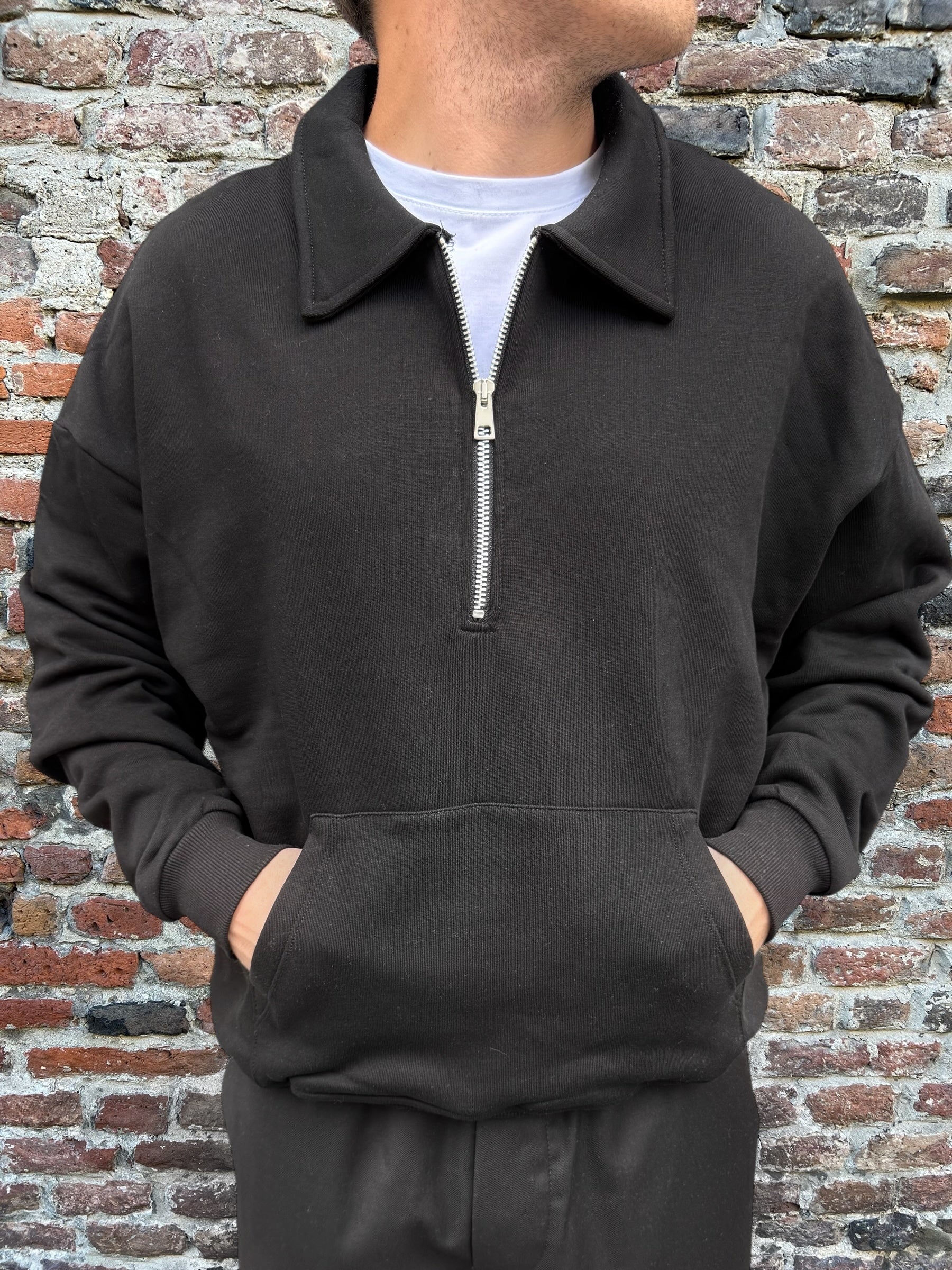 Felpa Why Not Brand Polo Sweat Nera (12278633759060)