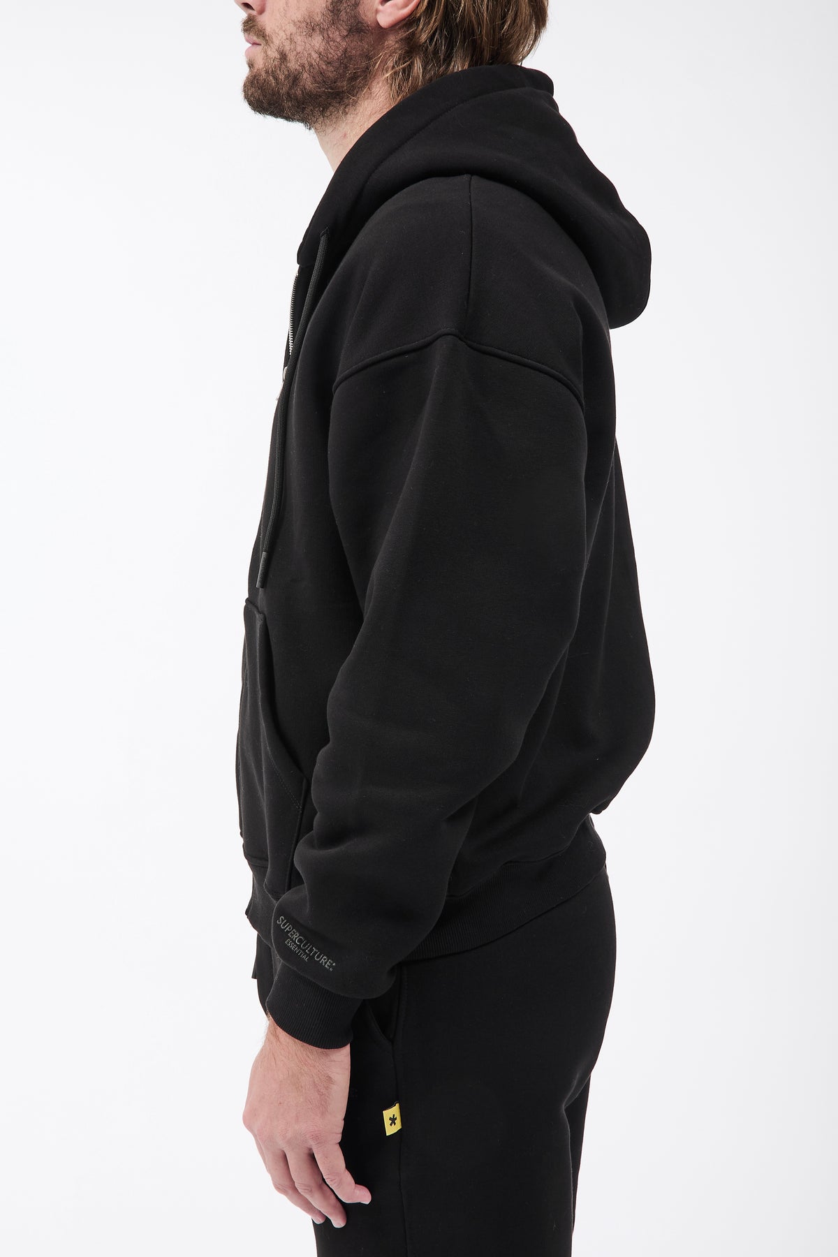 Felpa Superculture Zip Travis Nera