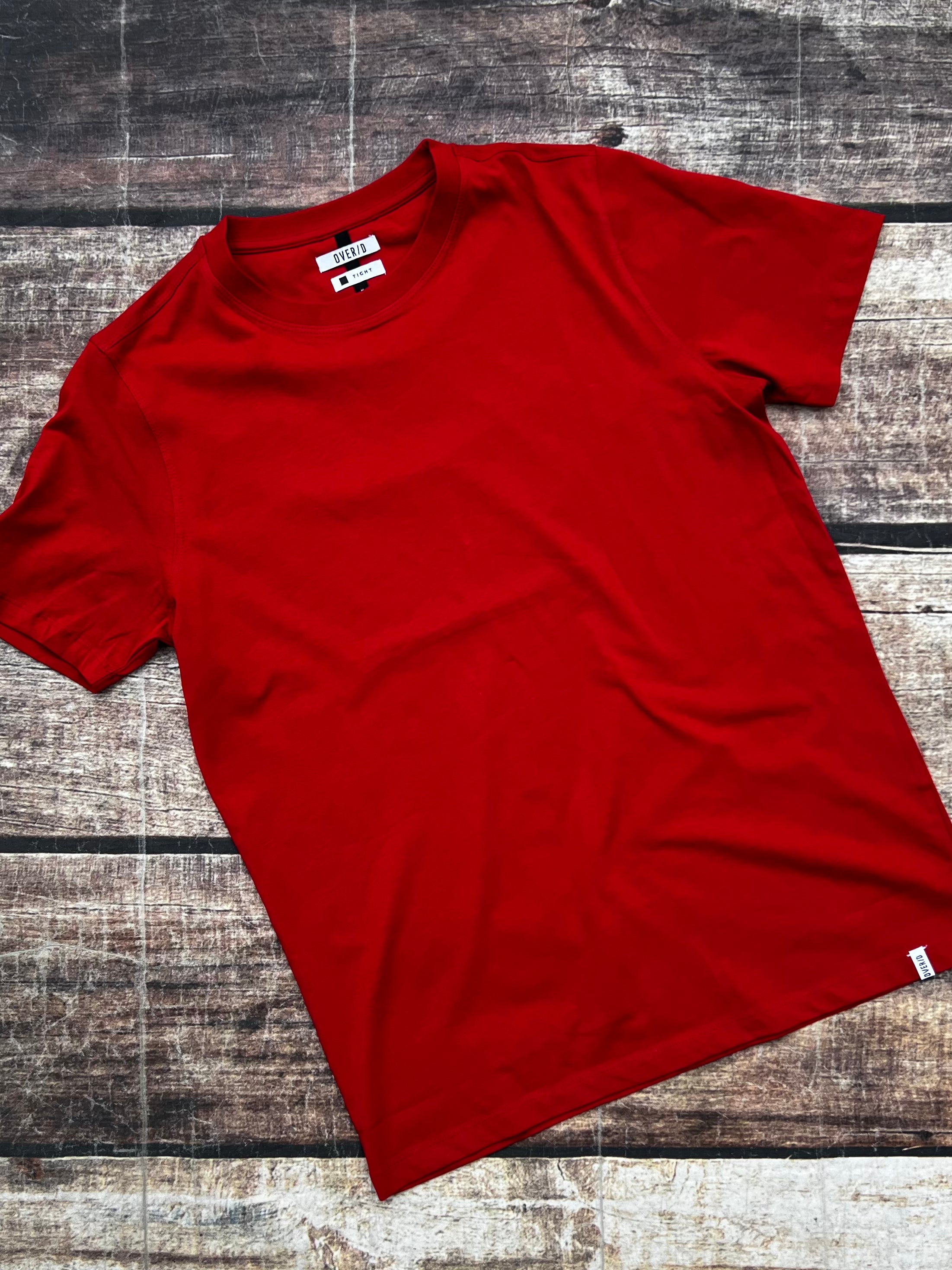 T-shirt Over-d Rossa T03 (8830657397076)