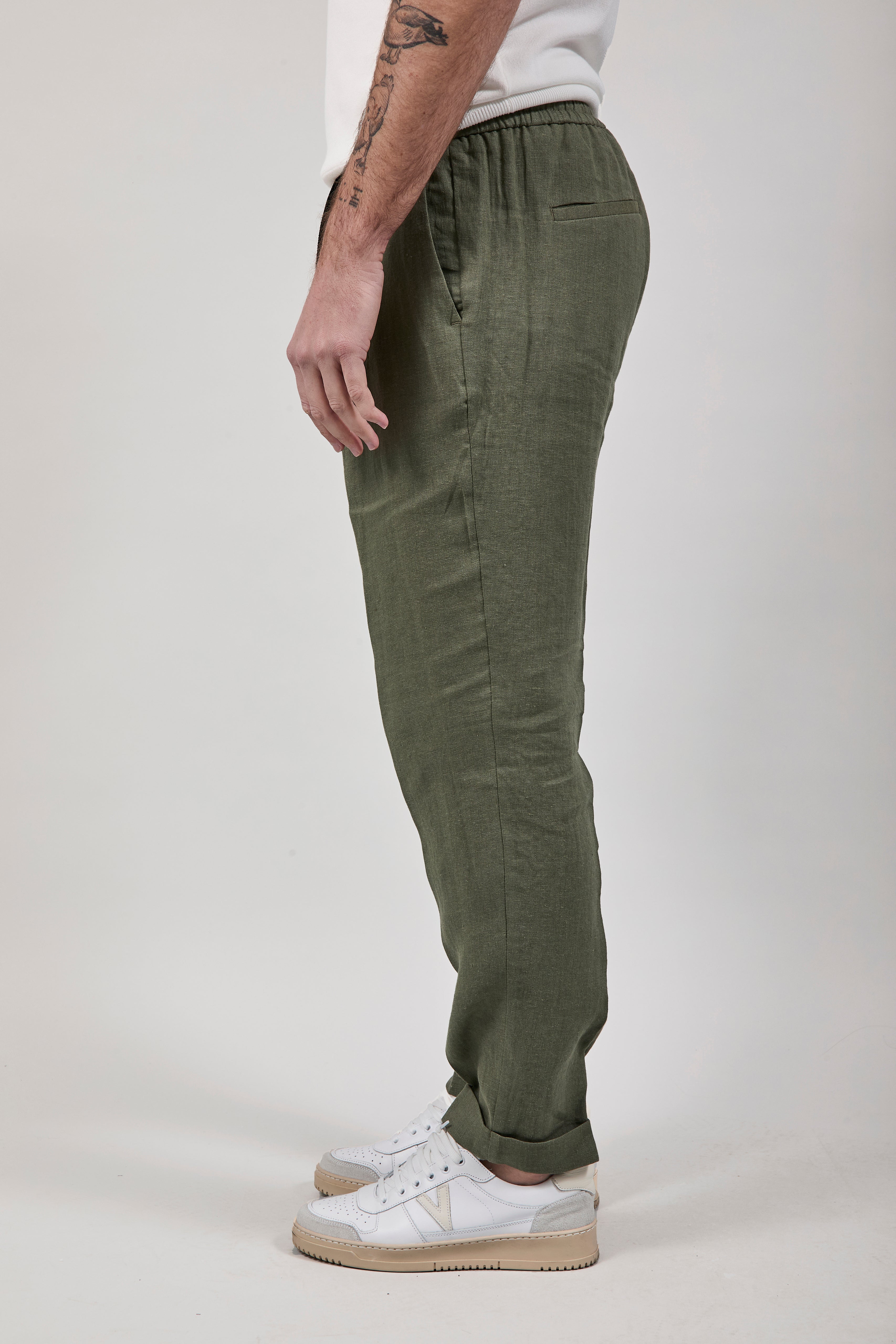 Pantalaccio Over-d Lino Verde P75
