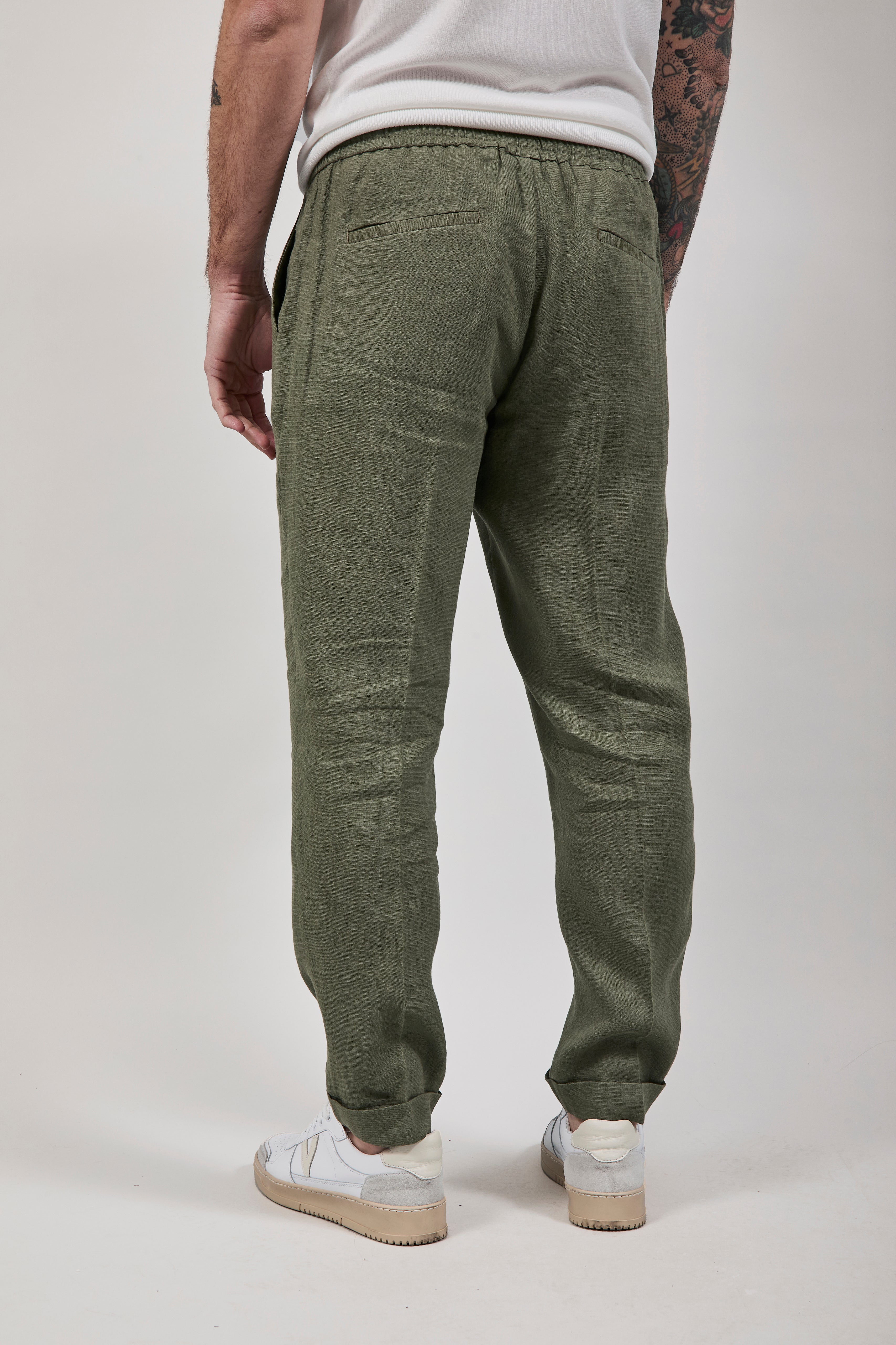 Pantalaccio Over-d Lino Verde P75