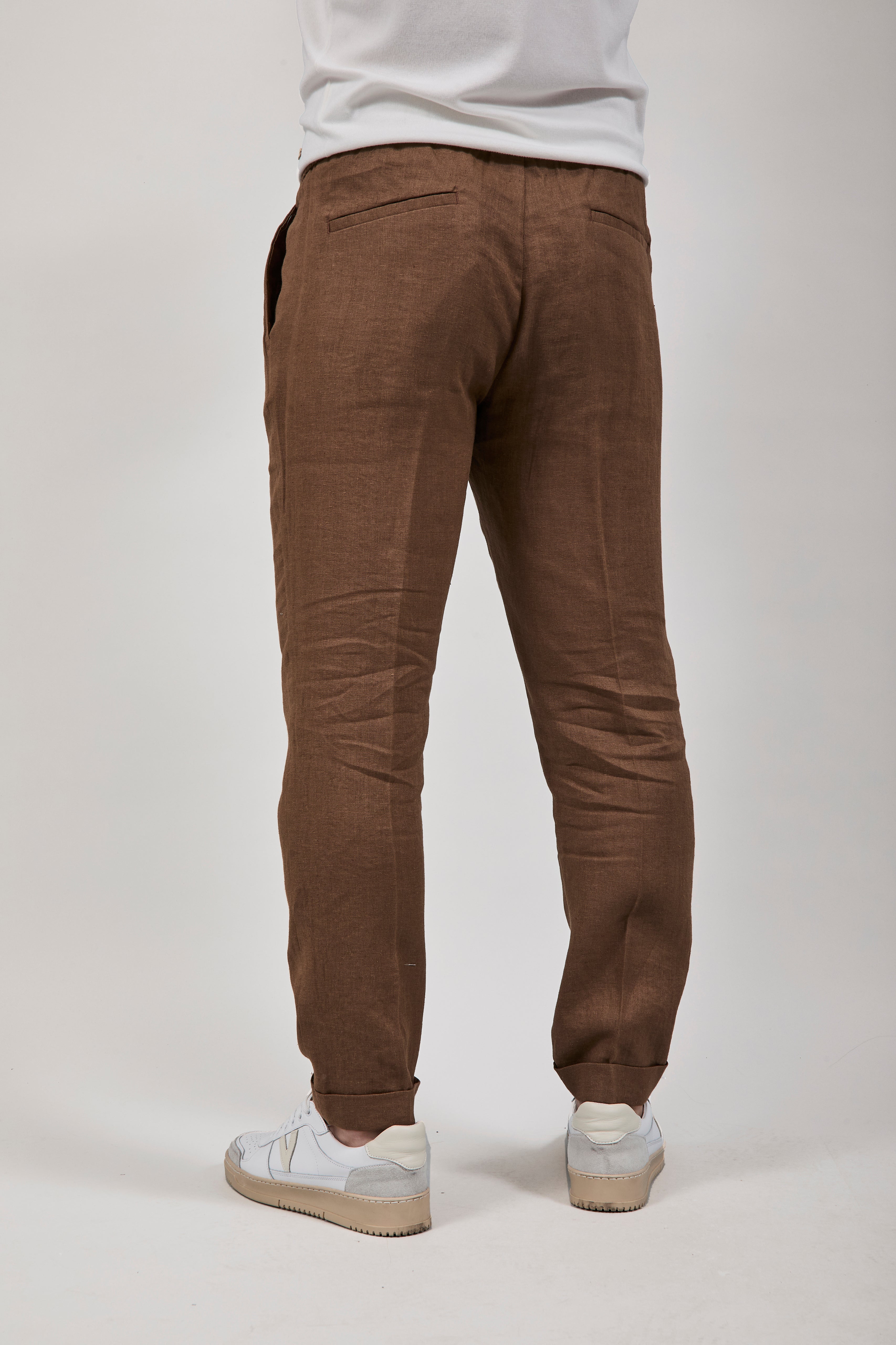 Pantalaccio Over-d Lino Cacao P75