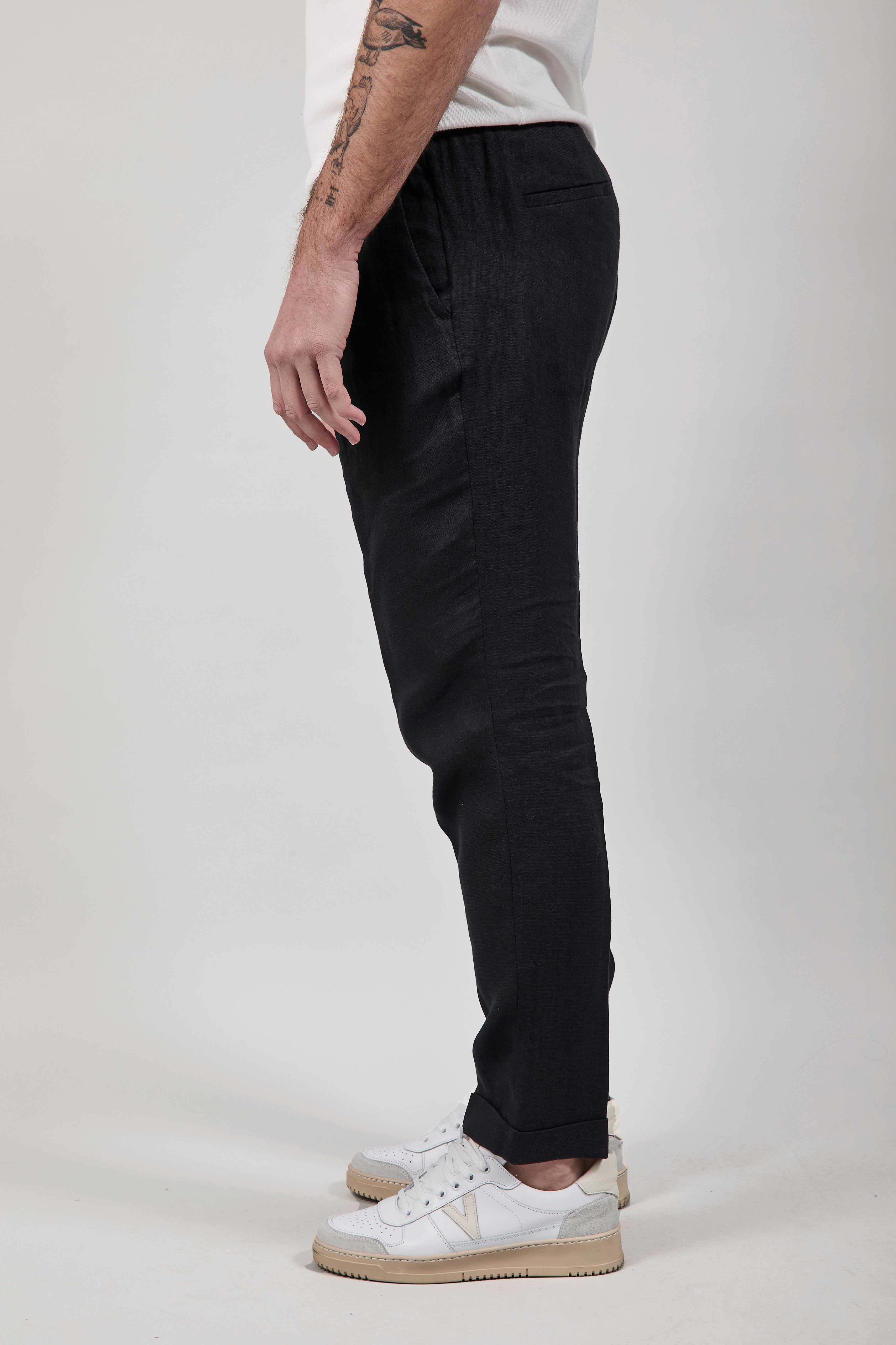 Pantalaccio Over-d Lino Nero P75