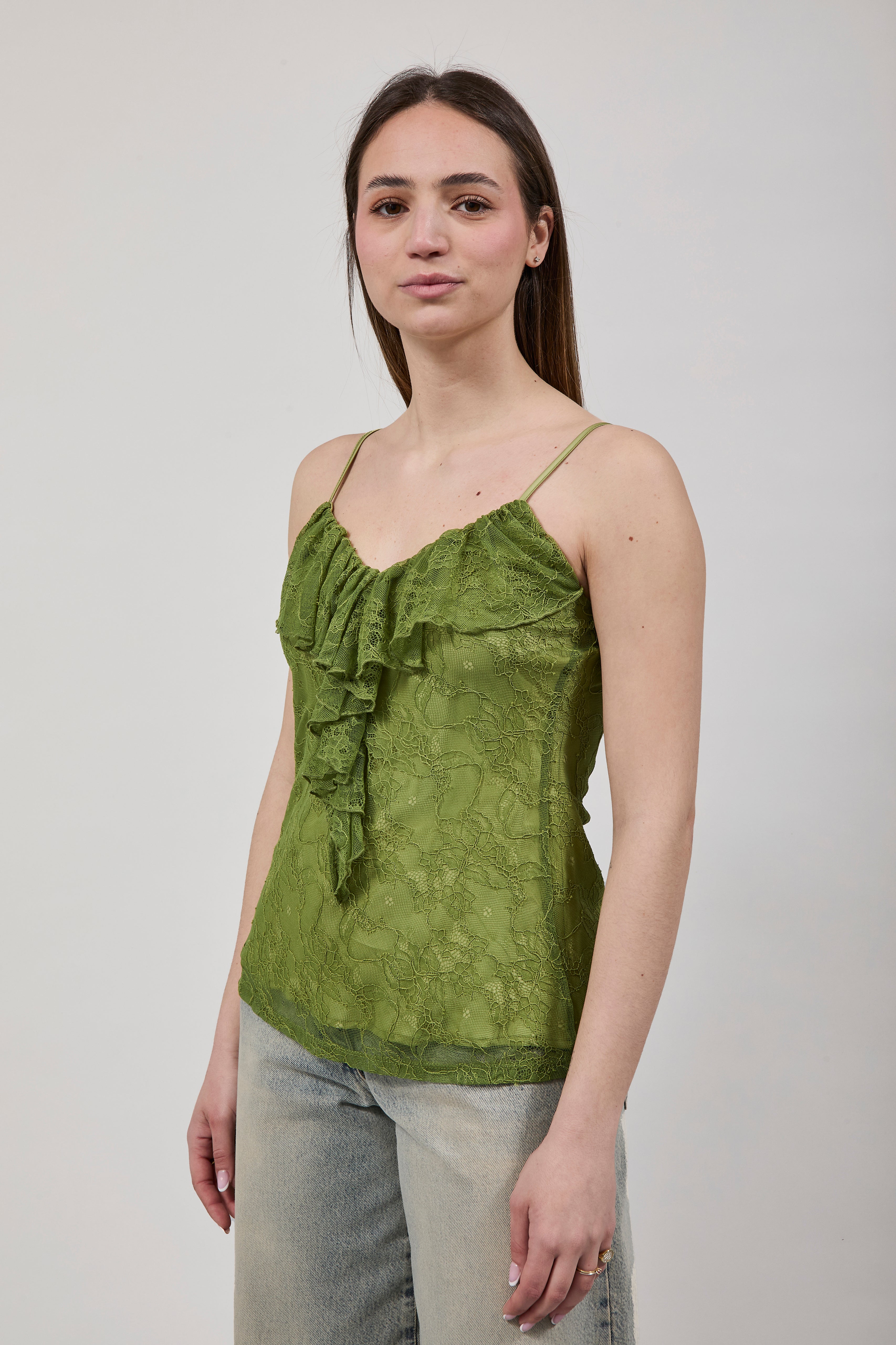 Canotta Berna Pizzo Rouches Verde
